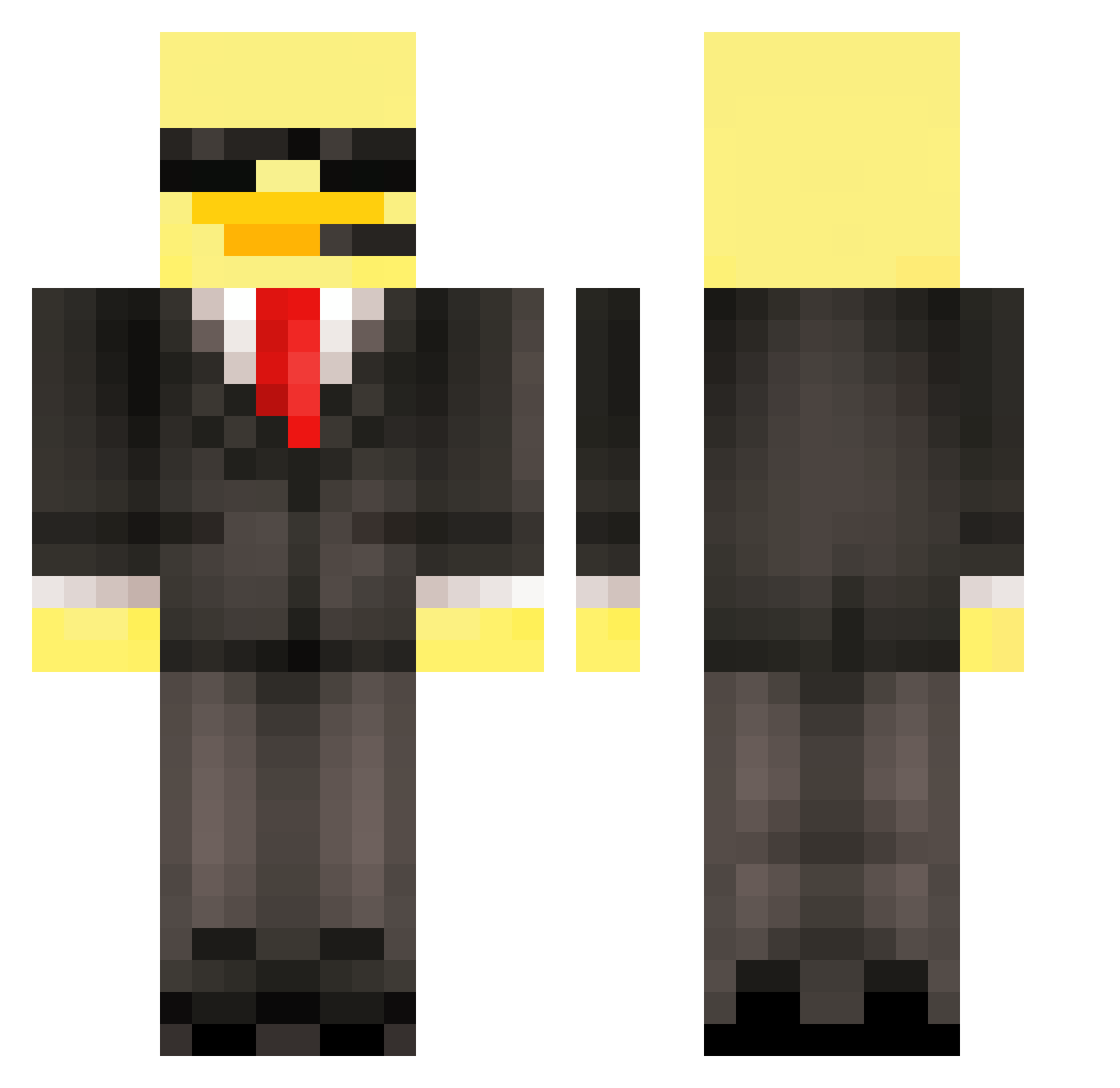 oSimoes Minecraft skin, front and back view