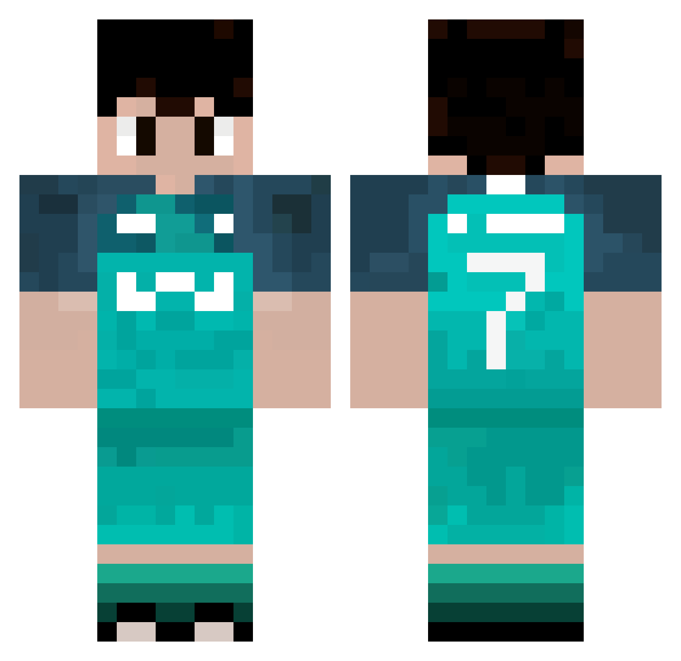 LingonSalt Minecraft skin, front and back view