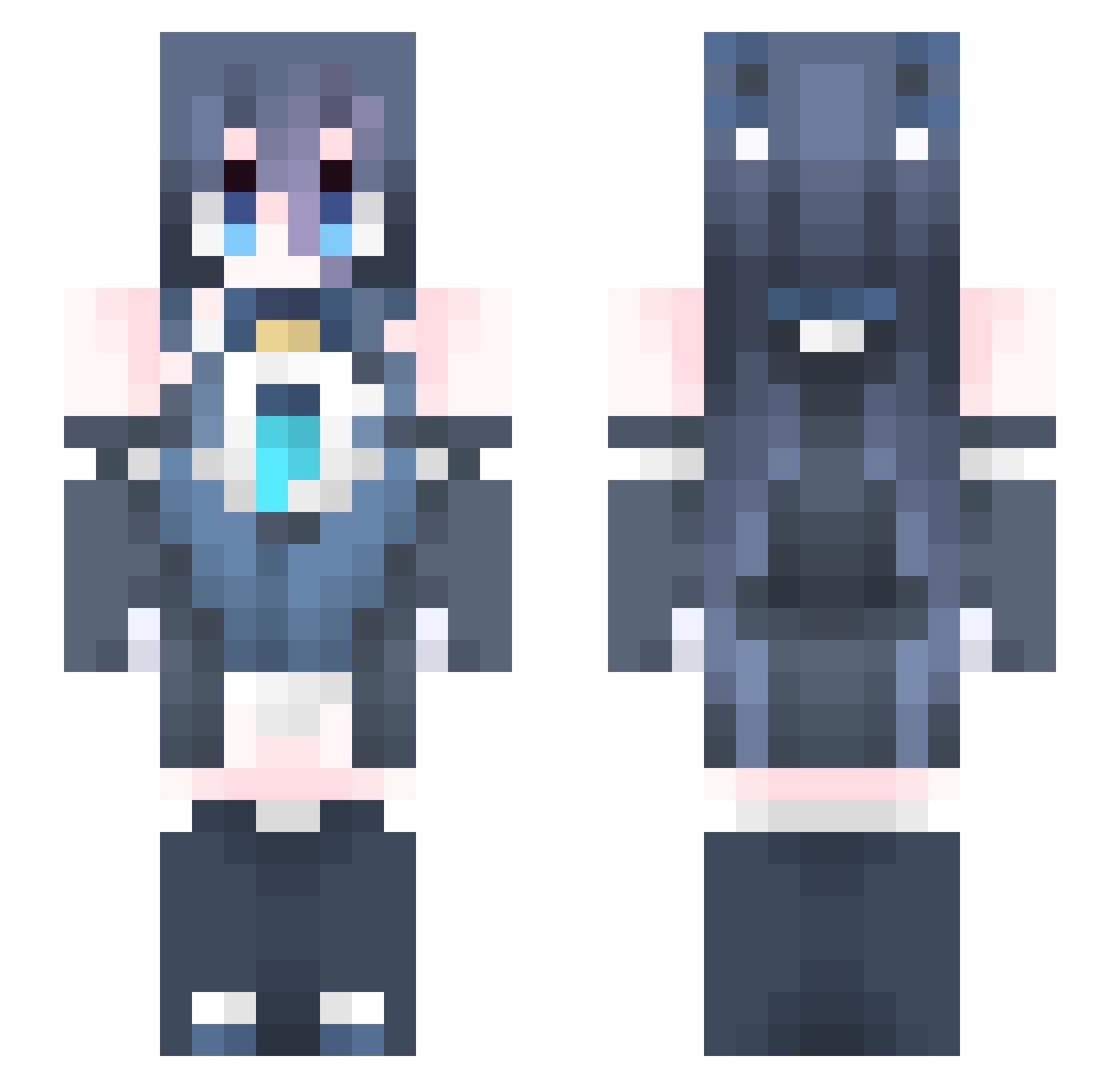 skycat_owo_0927 Minecraft skin, front and back view