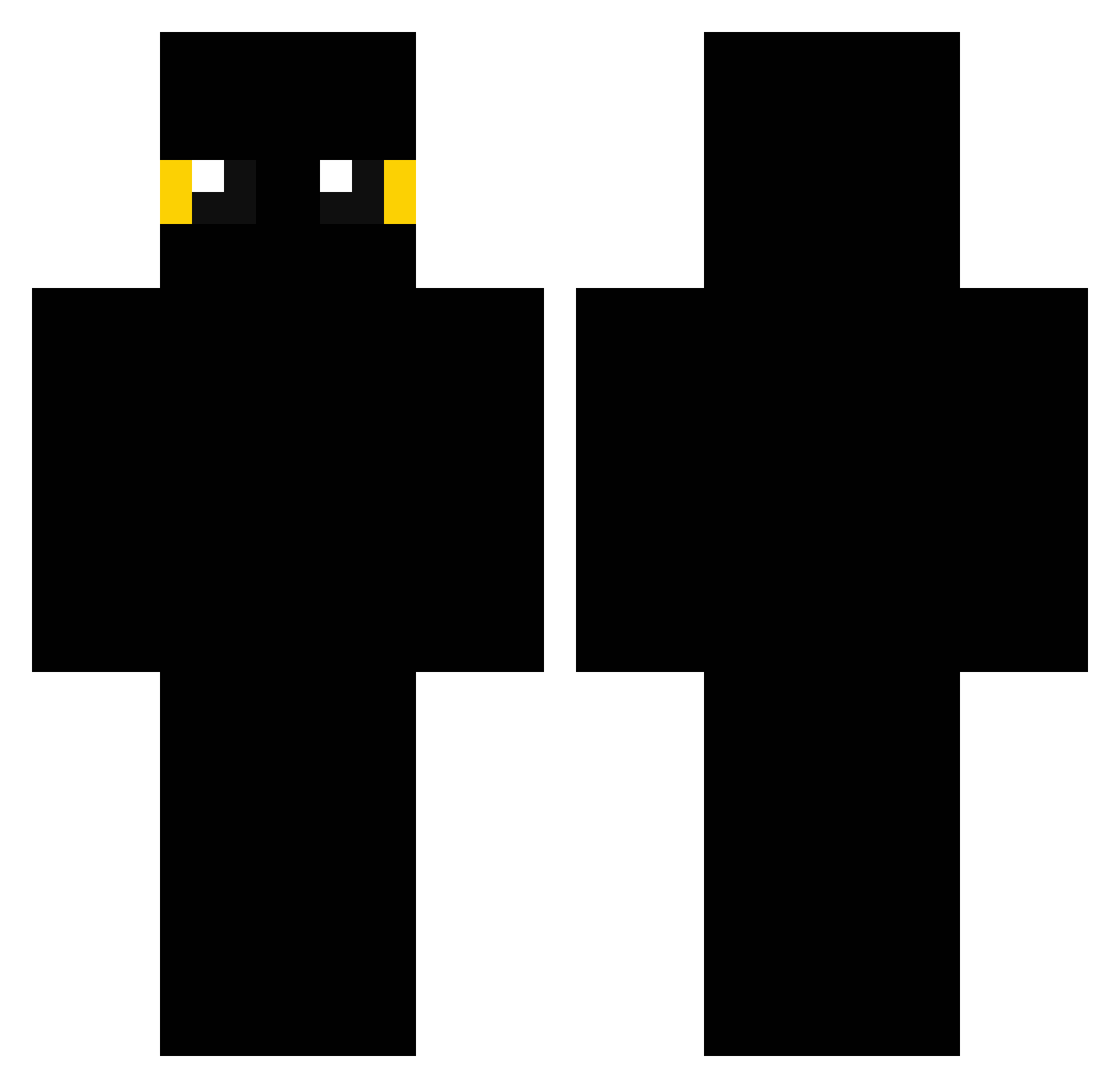LainIsInPain Minecraft skin, front and back view