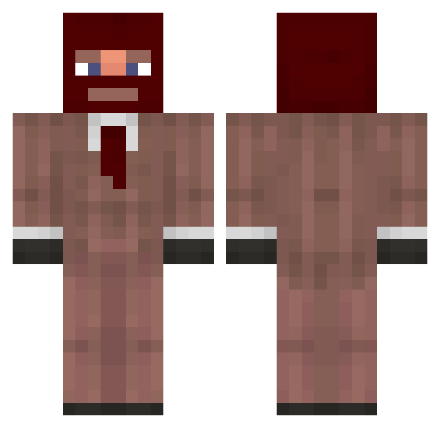 ssockeaterr Minecraft skin, front and back view