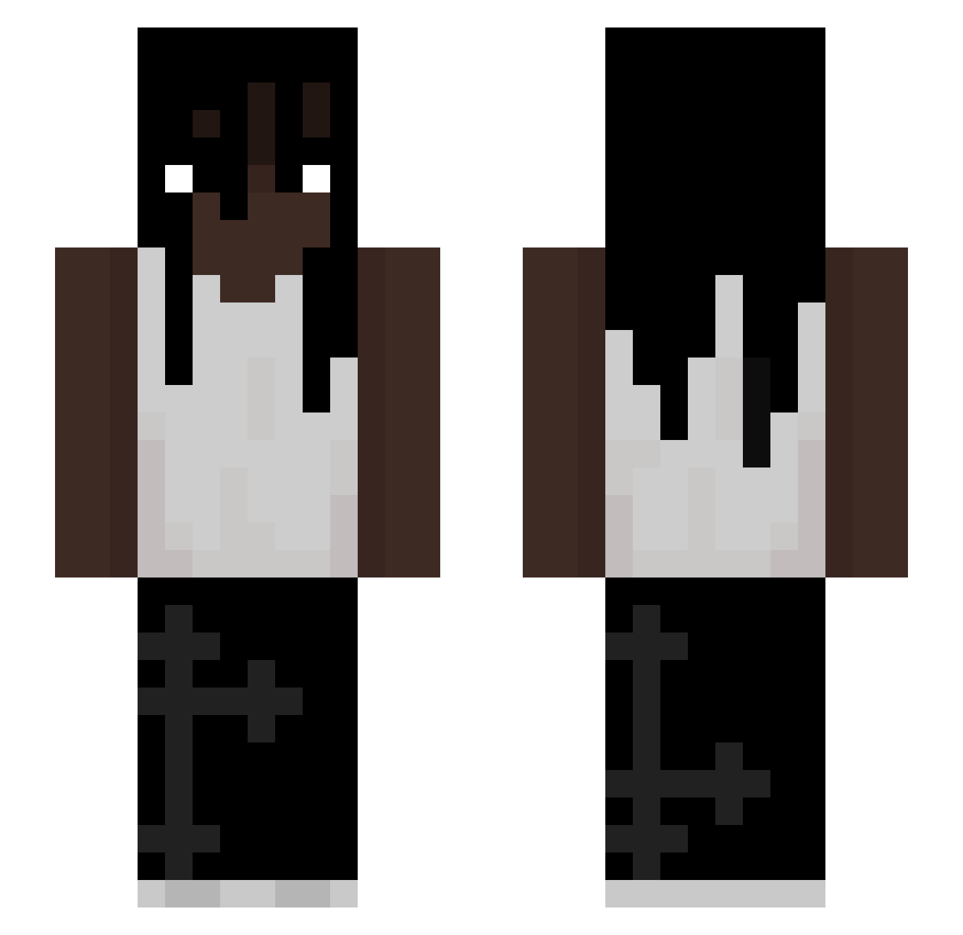 warkac16 Minecraft skin, front and back view