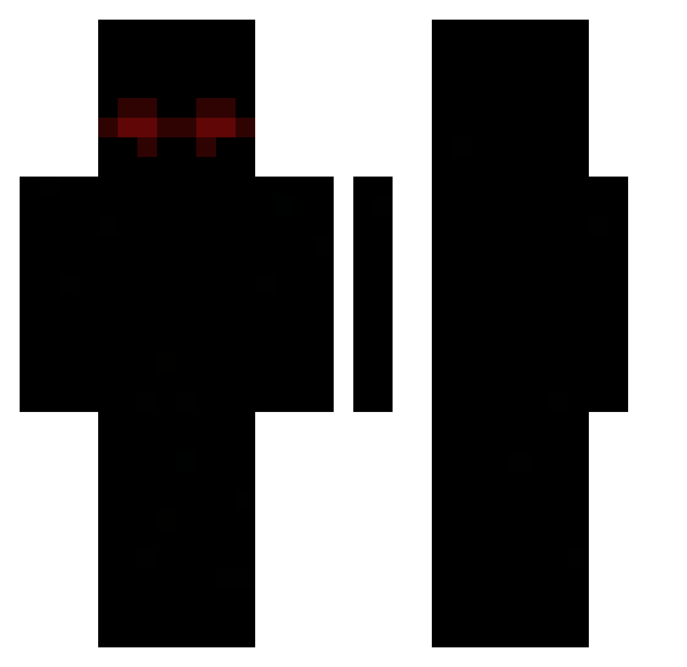 T8T Minecraft skin, front and back view