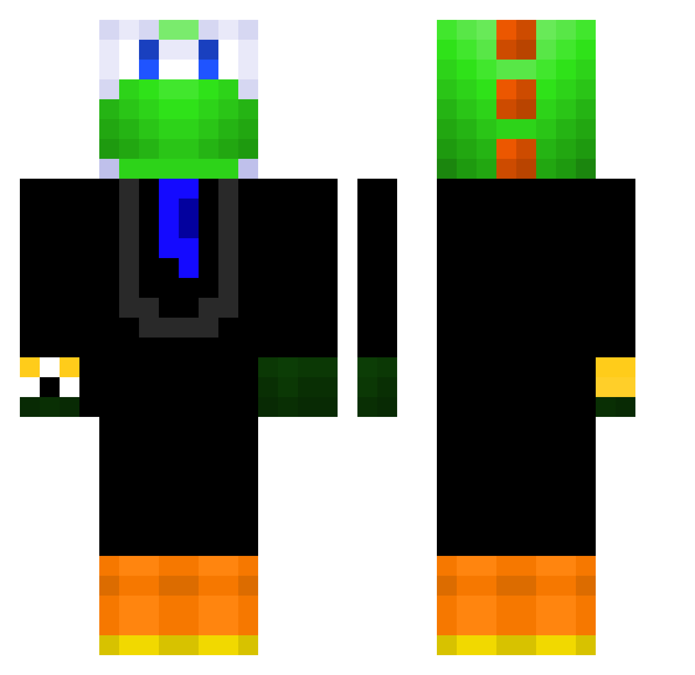 wispycrispy24 Minecraft skin, front and back view