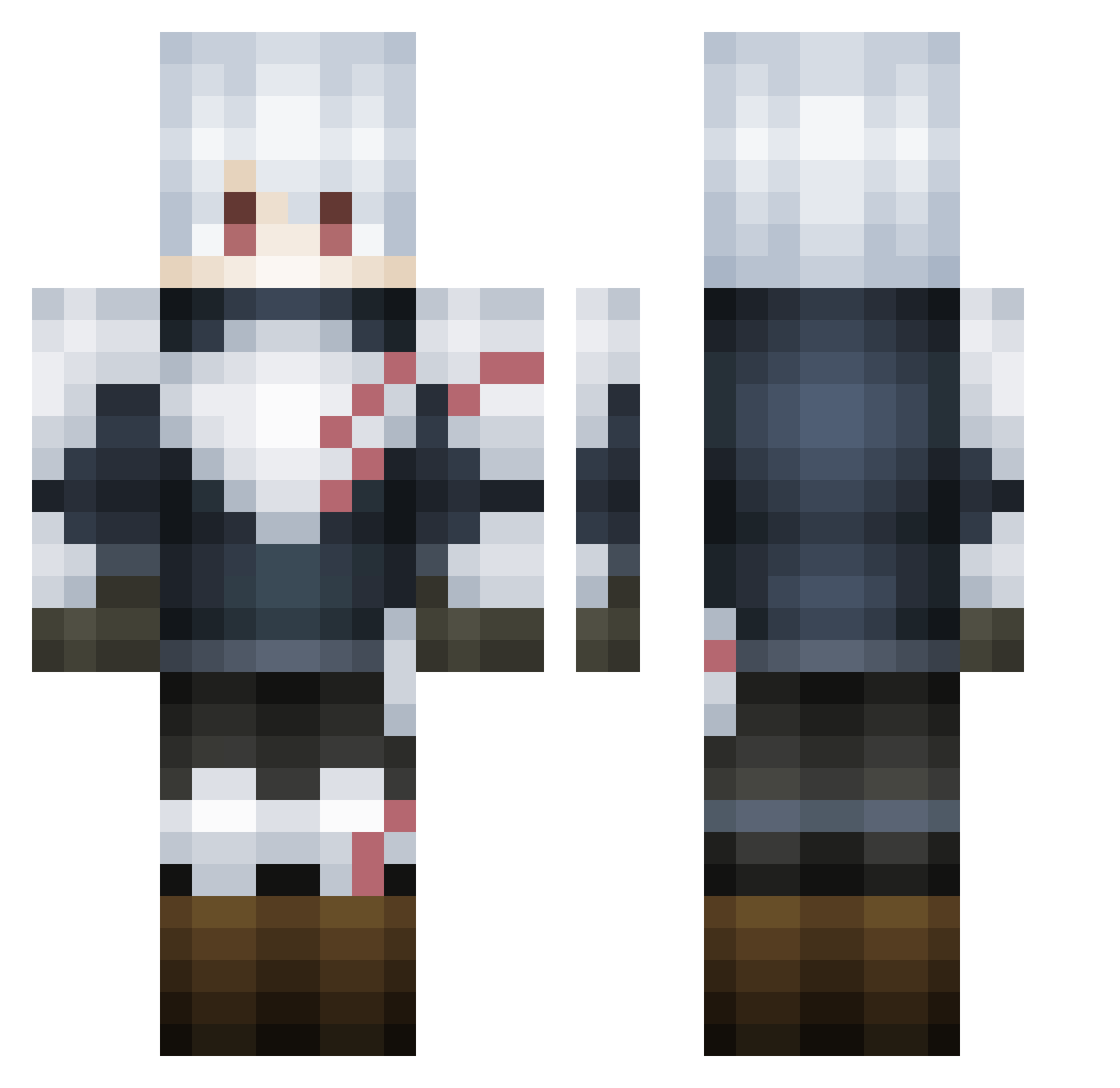 The_Kotaku Minecraft skin, front and back view