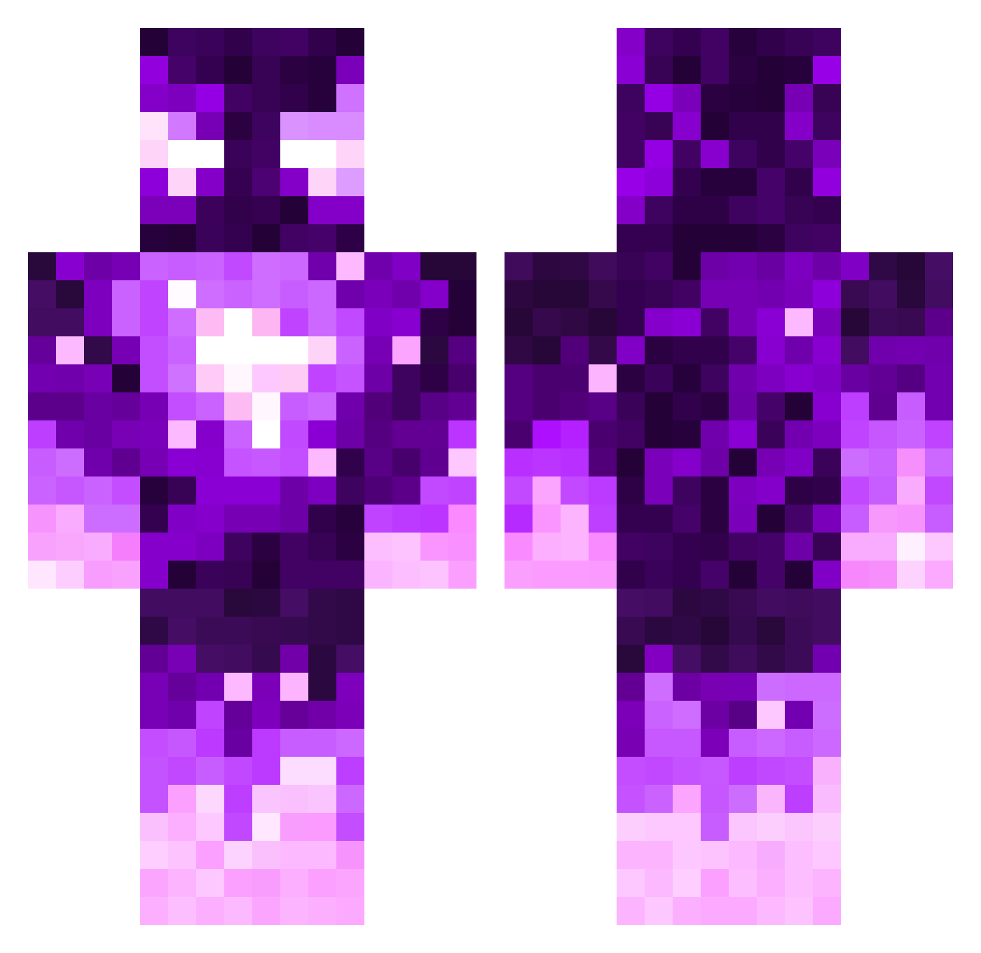 Ieatcarbs Minecraft skin, front and back view