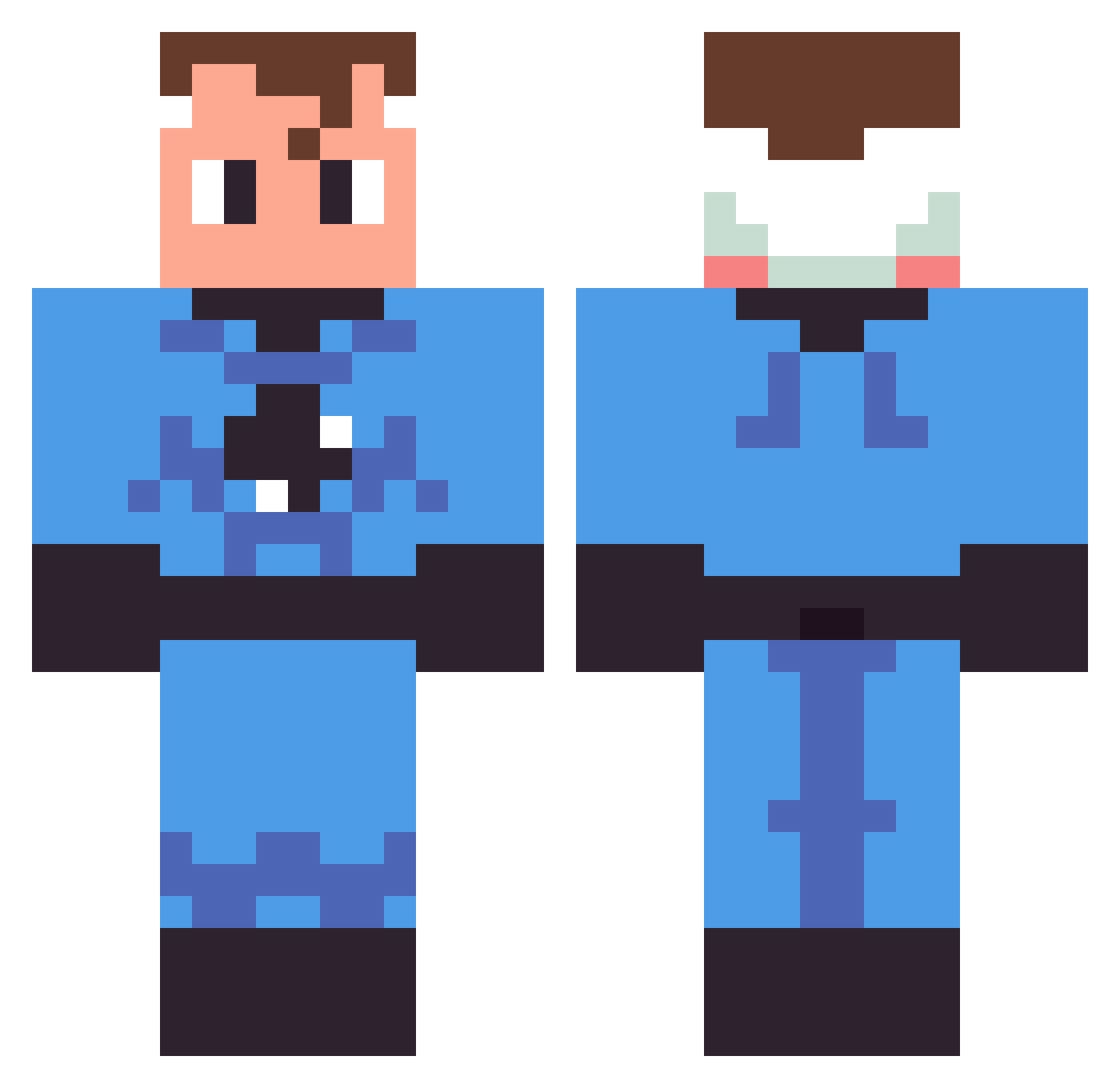 itismeTruth Minecraft skin, front and back view