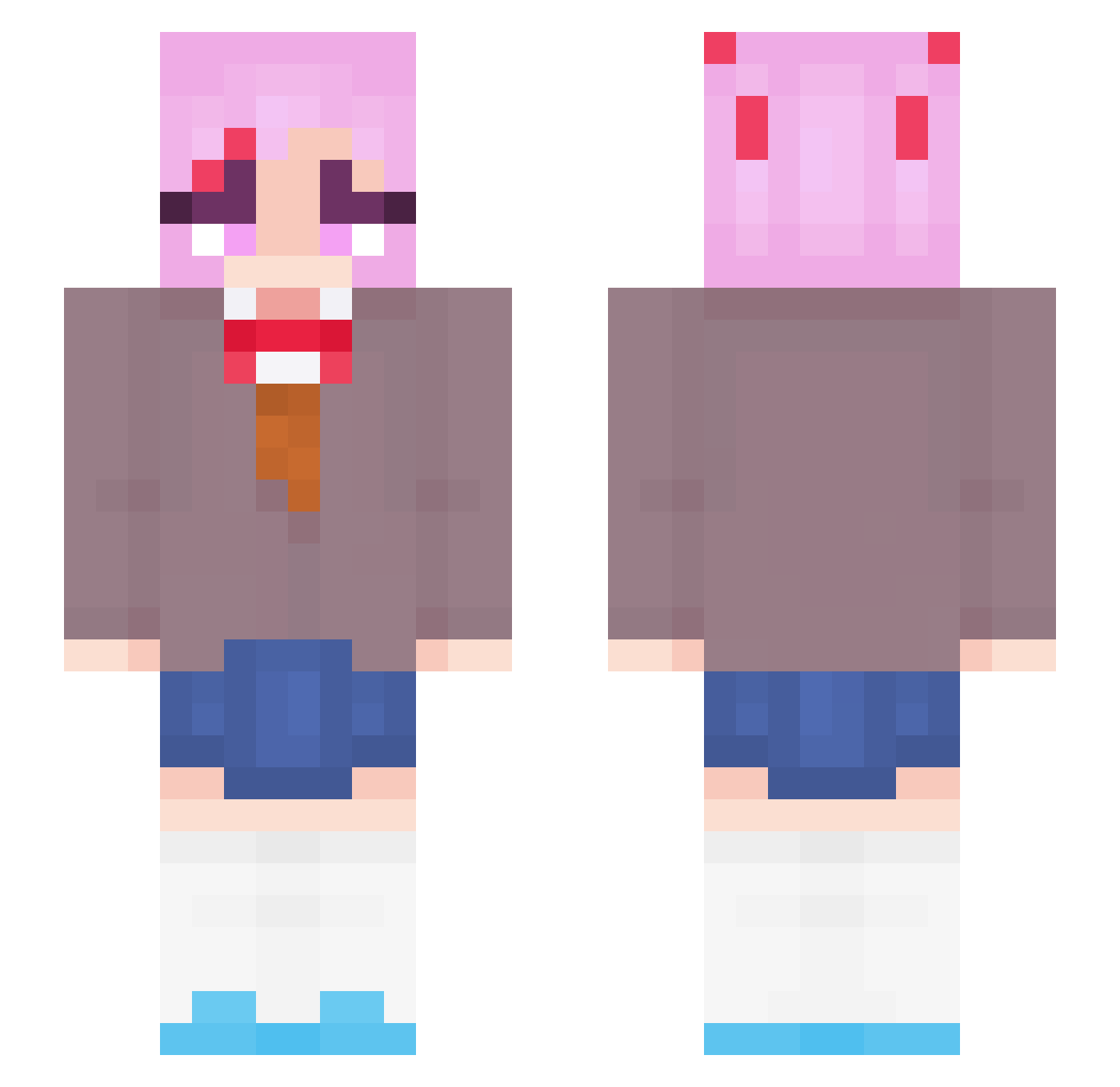 Llama_Blaze Minecraft skin, front and back view