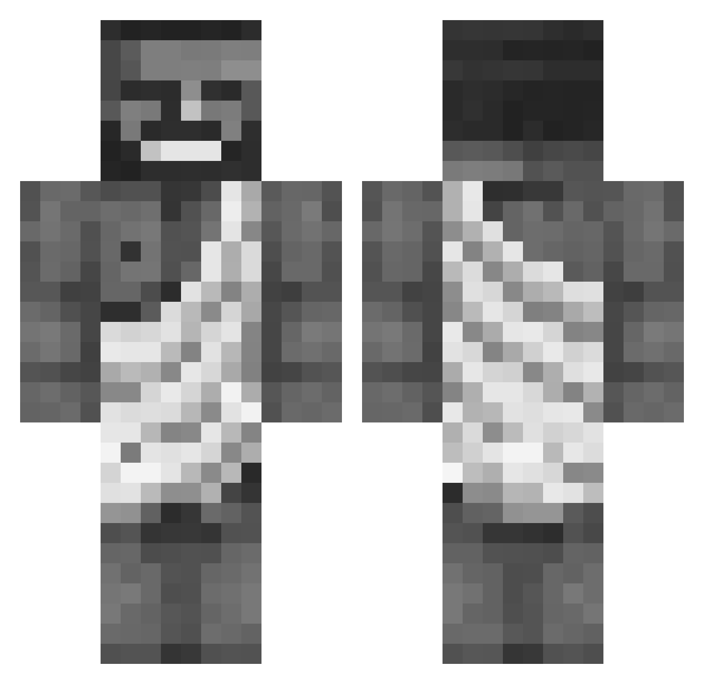 Goldeniaffy Minecraft skin, front and back view