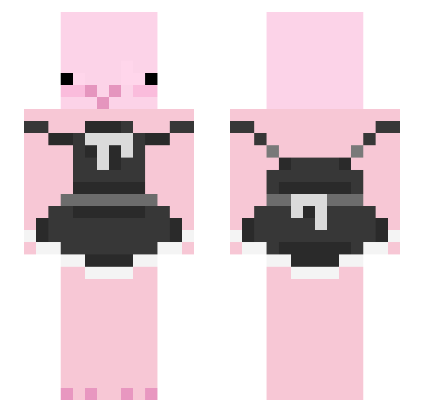 soyelnotsito Minecraft skin, front and back view