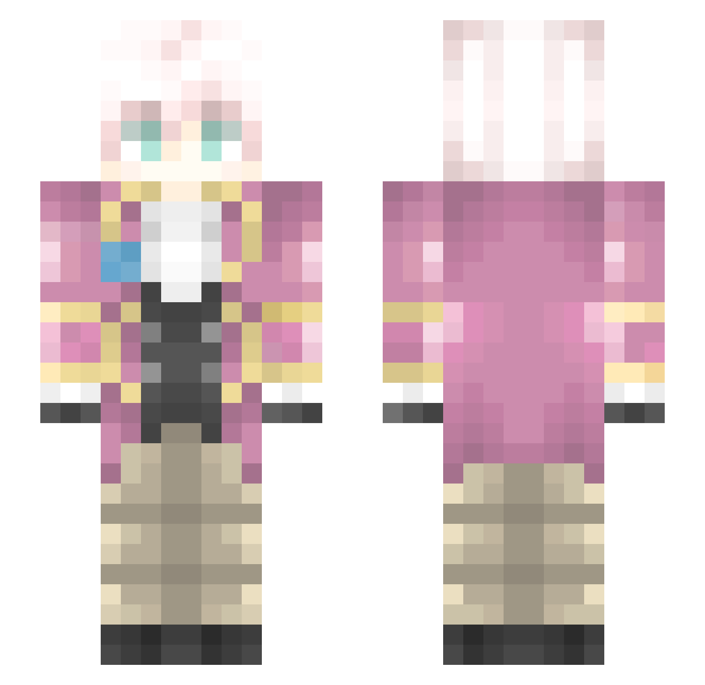 allmyownstunts Minecraft skin, front and back view
