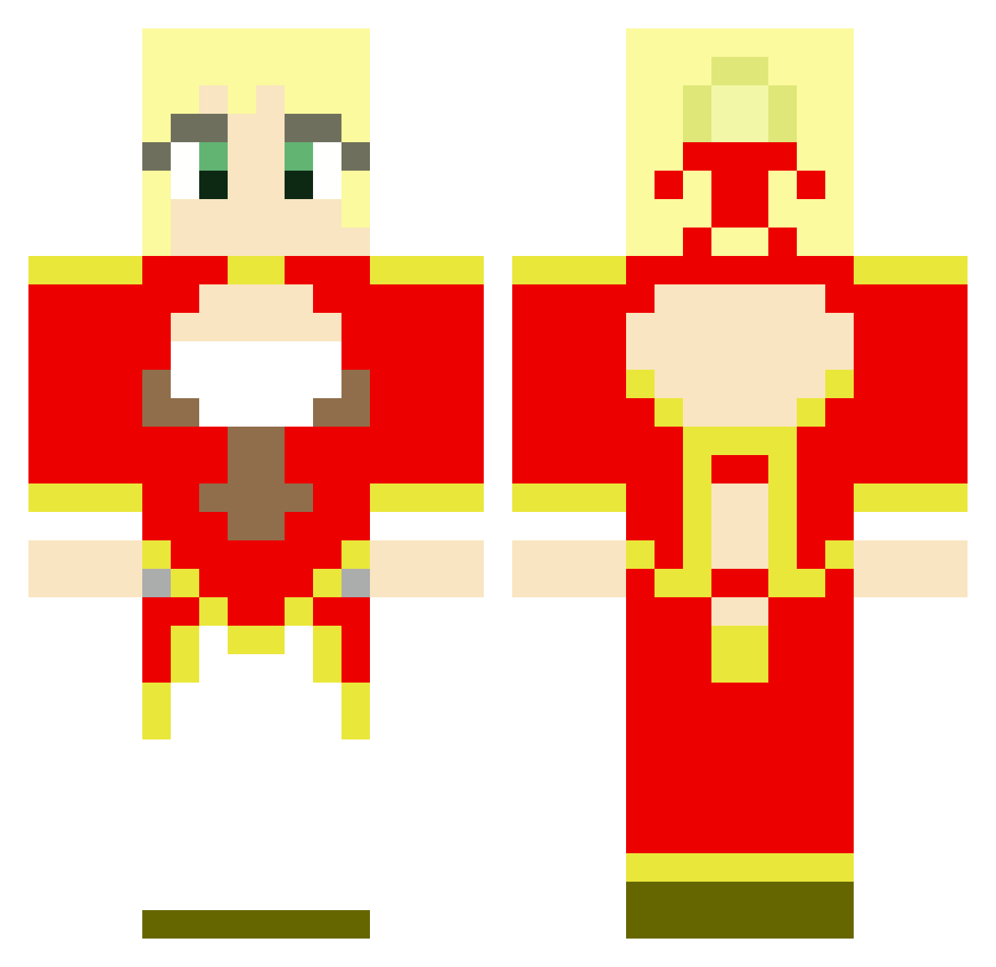 Revetment Minecraft skin, front and back view