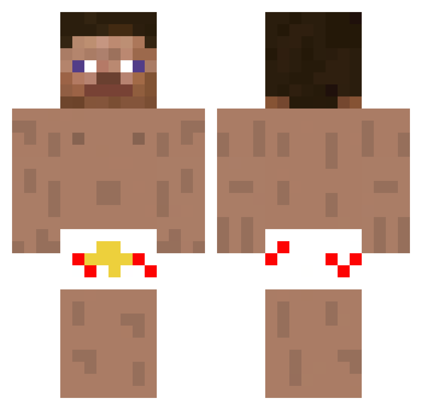 cxxwpo Minecraft skin, front and back view