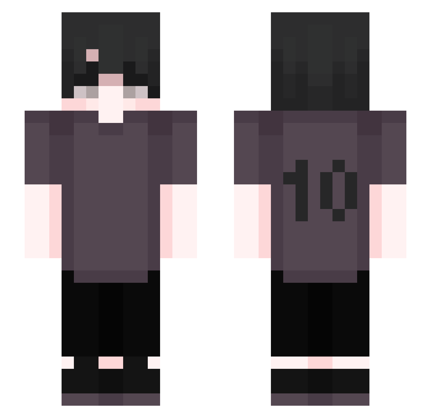 Lukirio Minecraft skin, front and back view