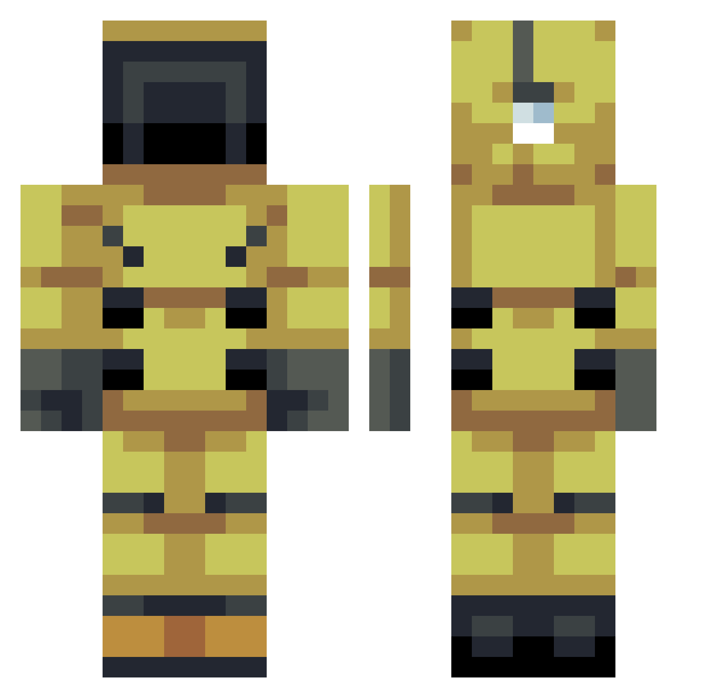 TheIceCreanMan Minecraft skin, front and back view