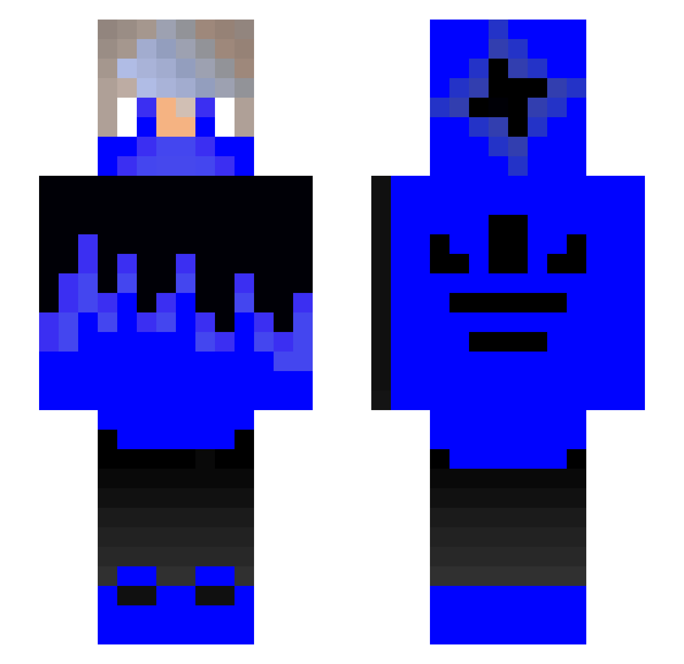 karos69 Minecraft skin, front and back view