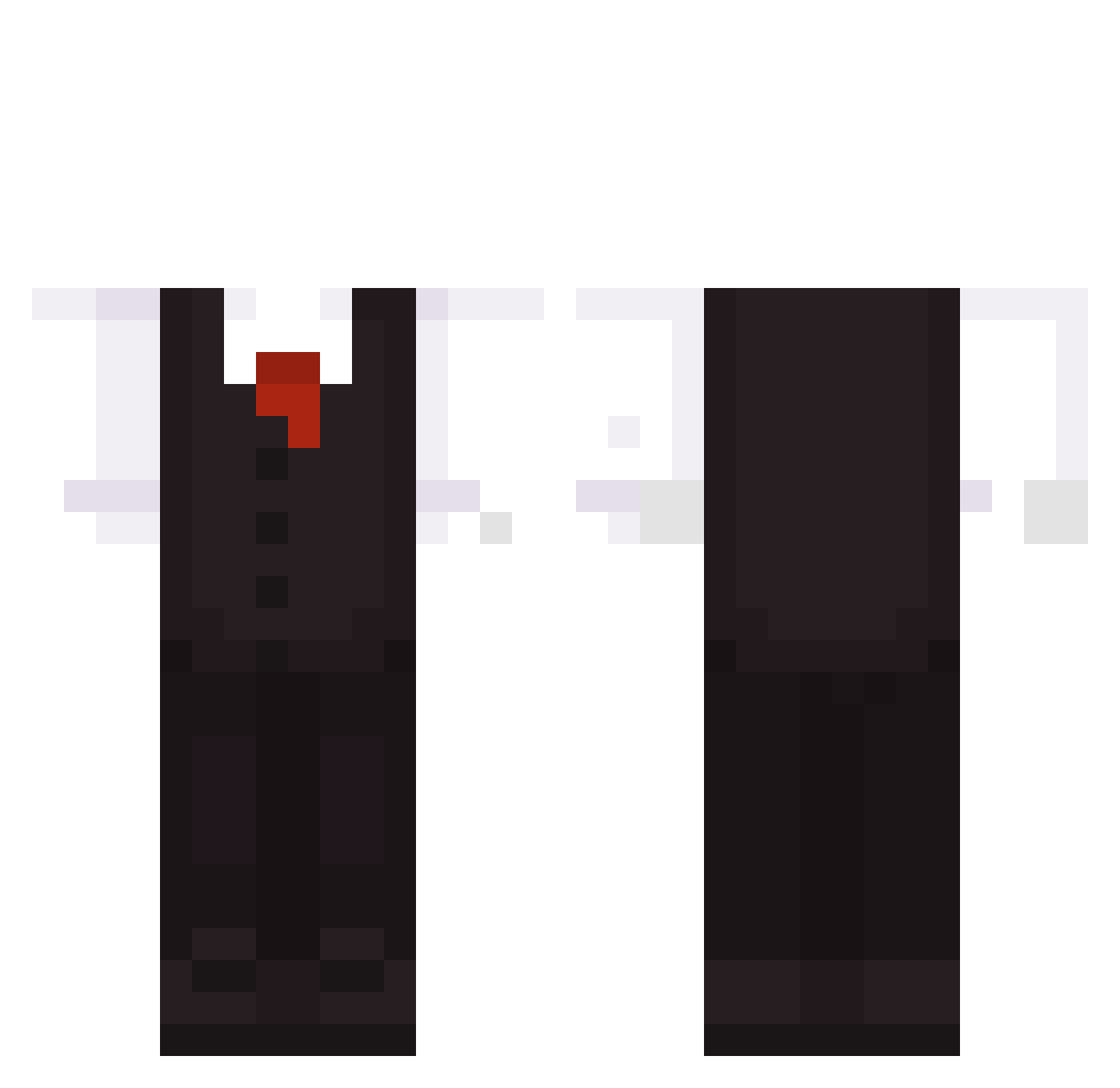 W4rriorPZ Minecraft skin, front and back view