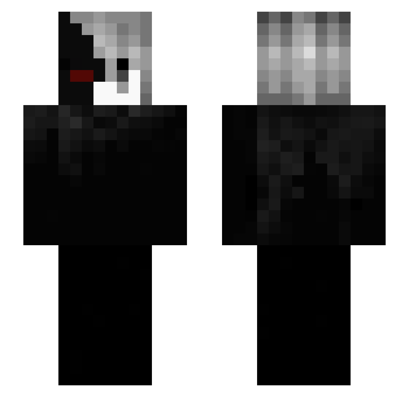 Yujin0_ Minecraft skin, front and back view