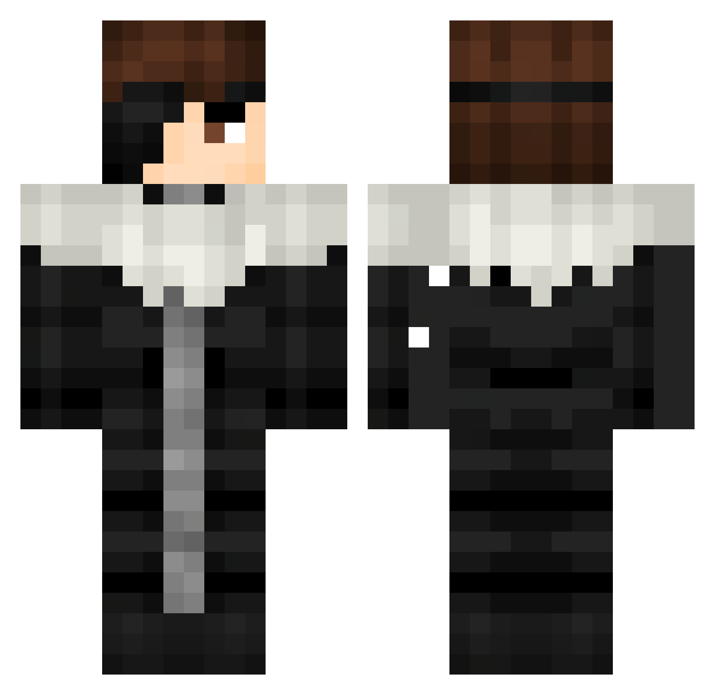 Naruto_Uzmk Minecraft skin, front and back view
