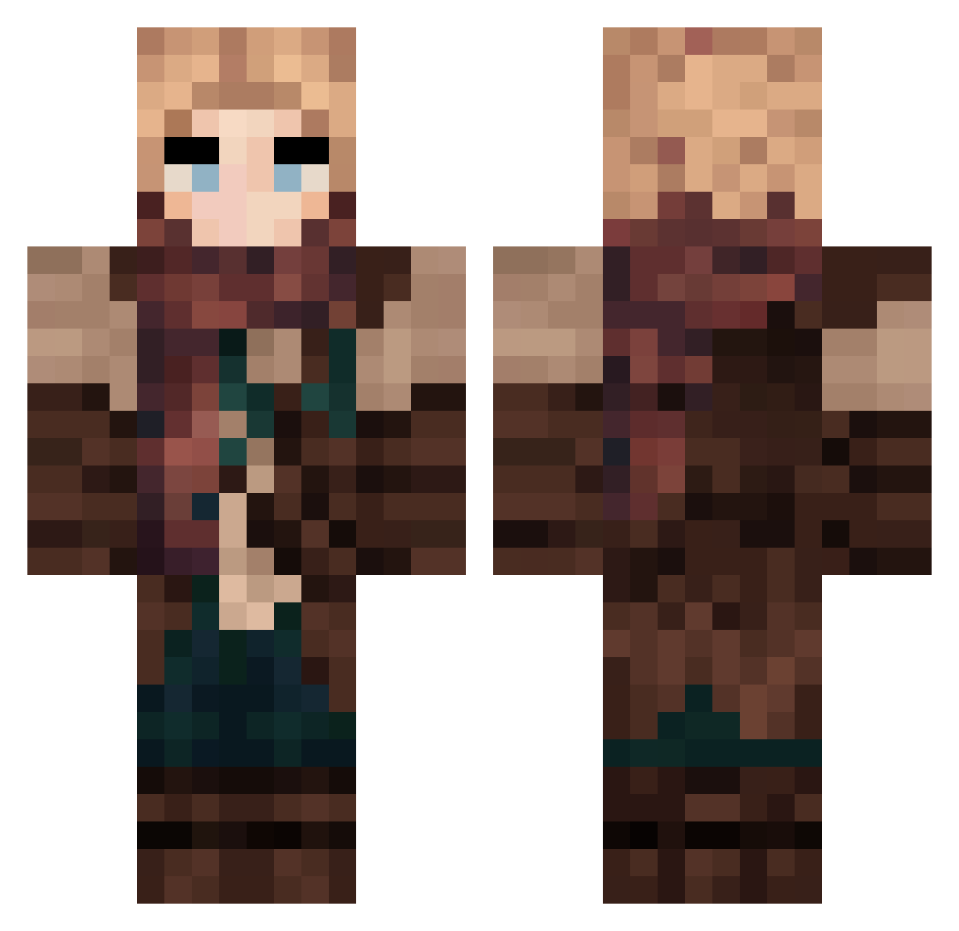 ZzoroxX_ Minecraft skin, front and back view