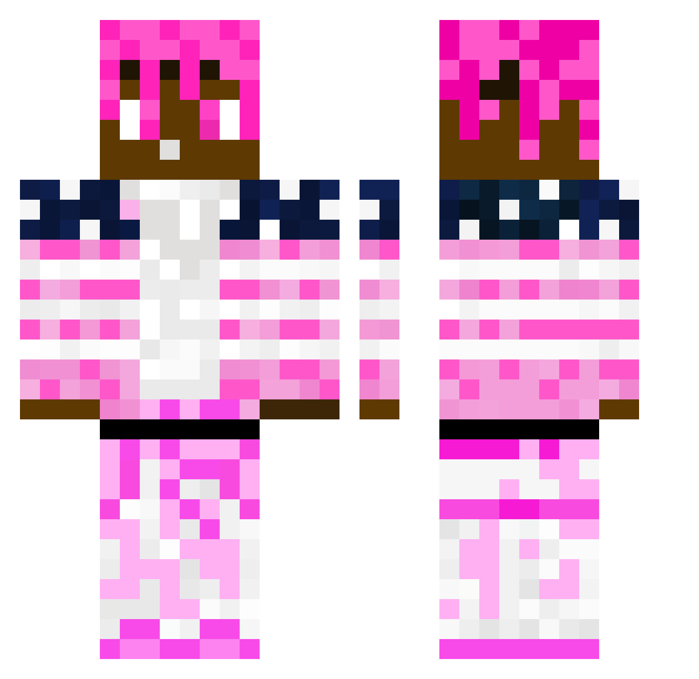 TheOnlyAquatic Minecraft skin, front and back view