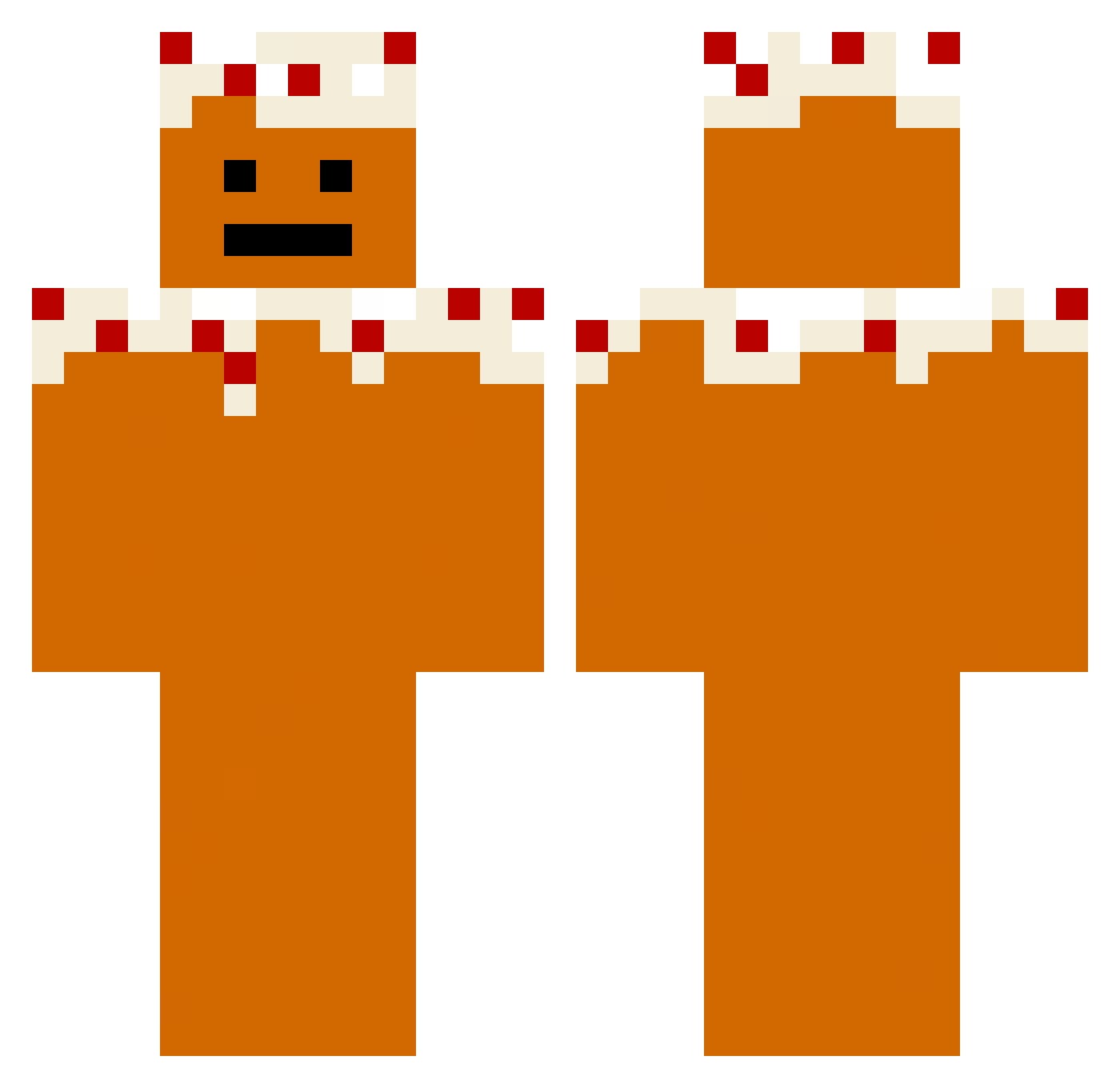 fety02 Minecraft skin, front and back view