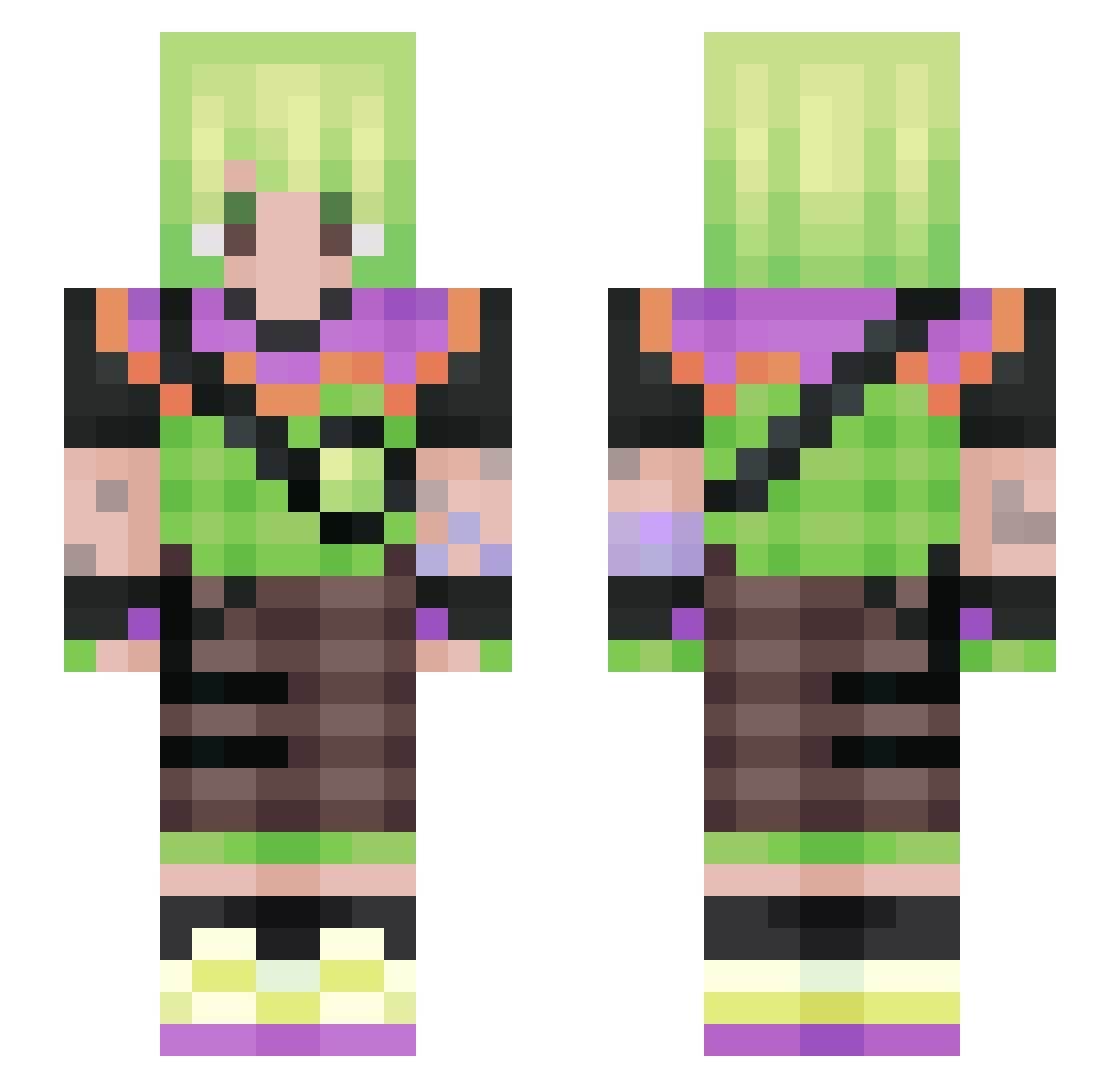 jane9021 Minecraft skin, front and back view
