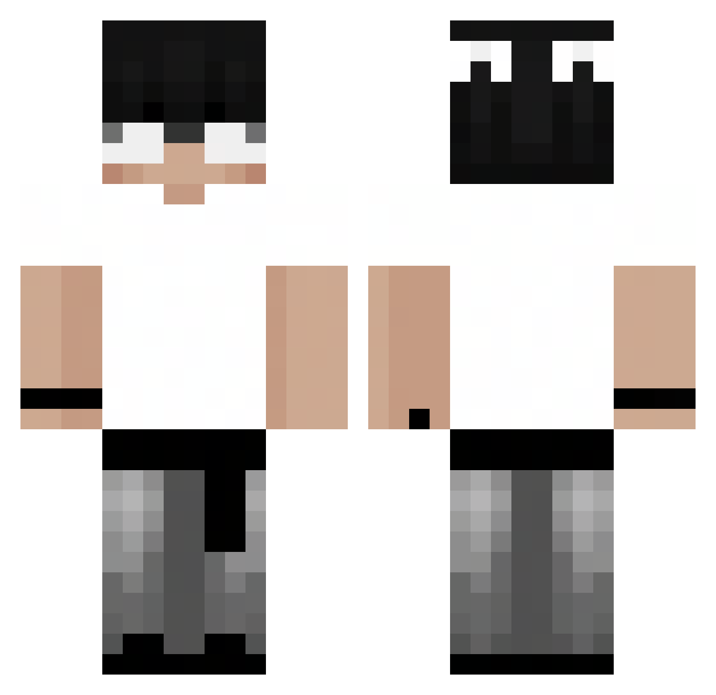 Groot512 Minecraft skin, front and back view