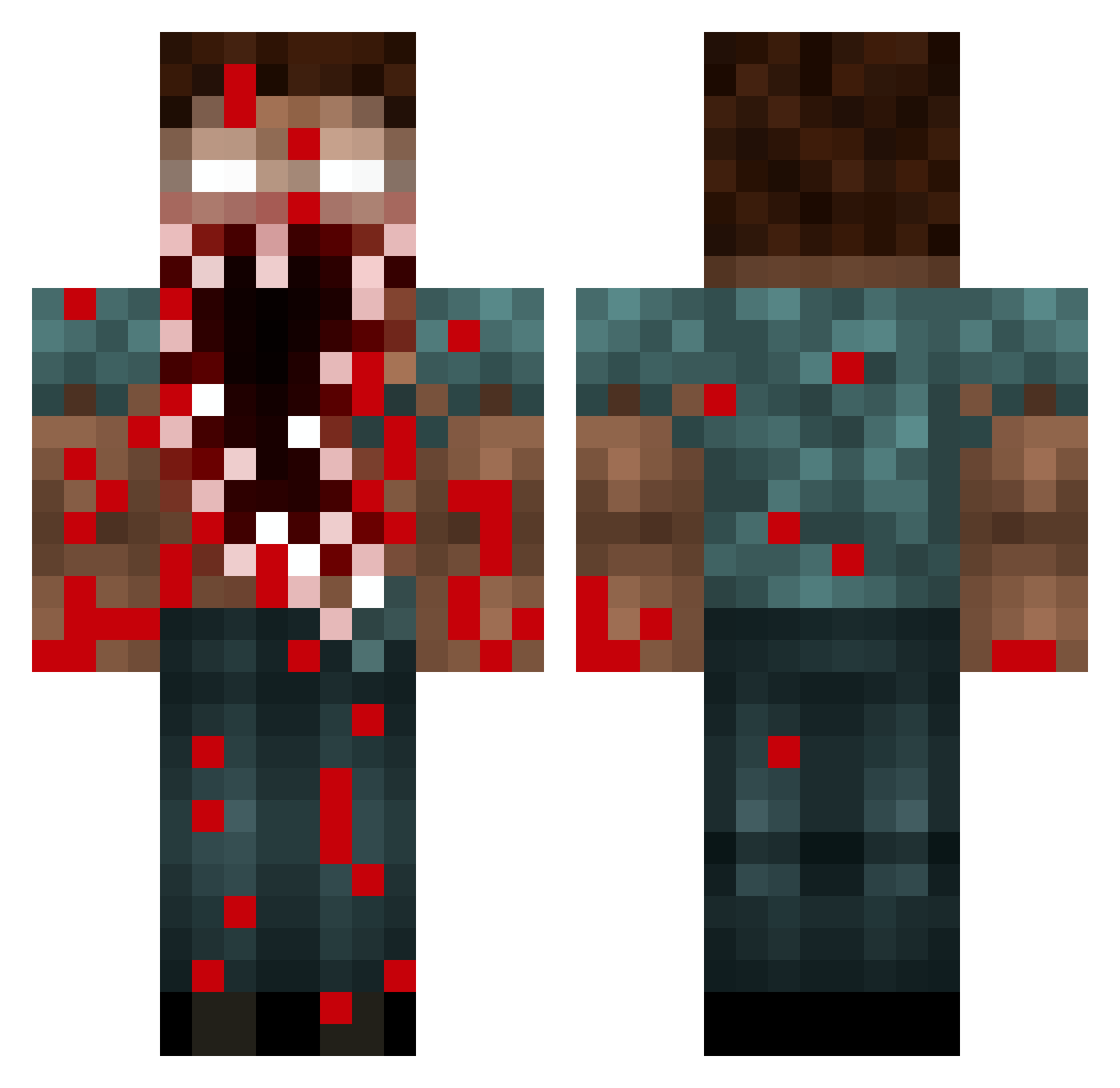Eneroth Minecraft skin, front and back view