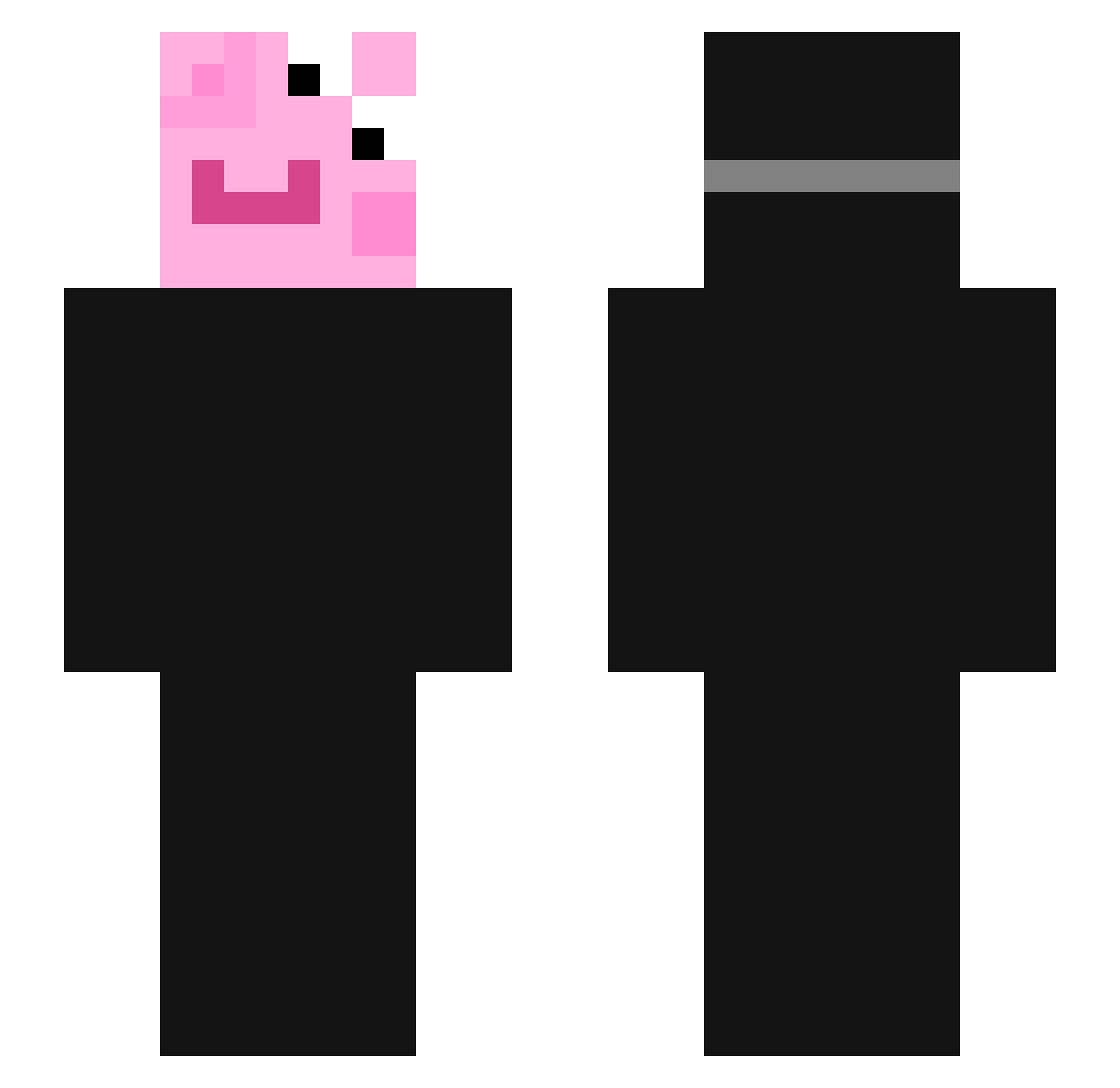 0w_ Minecraft skin, front and back view