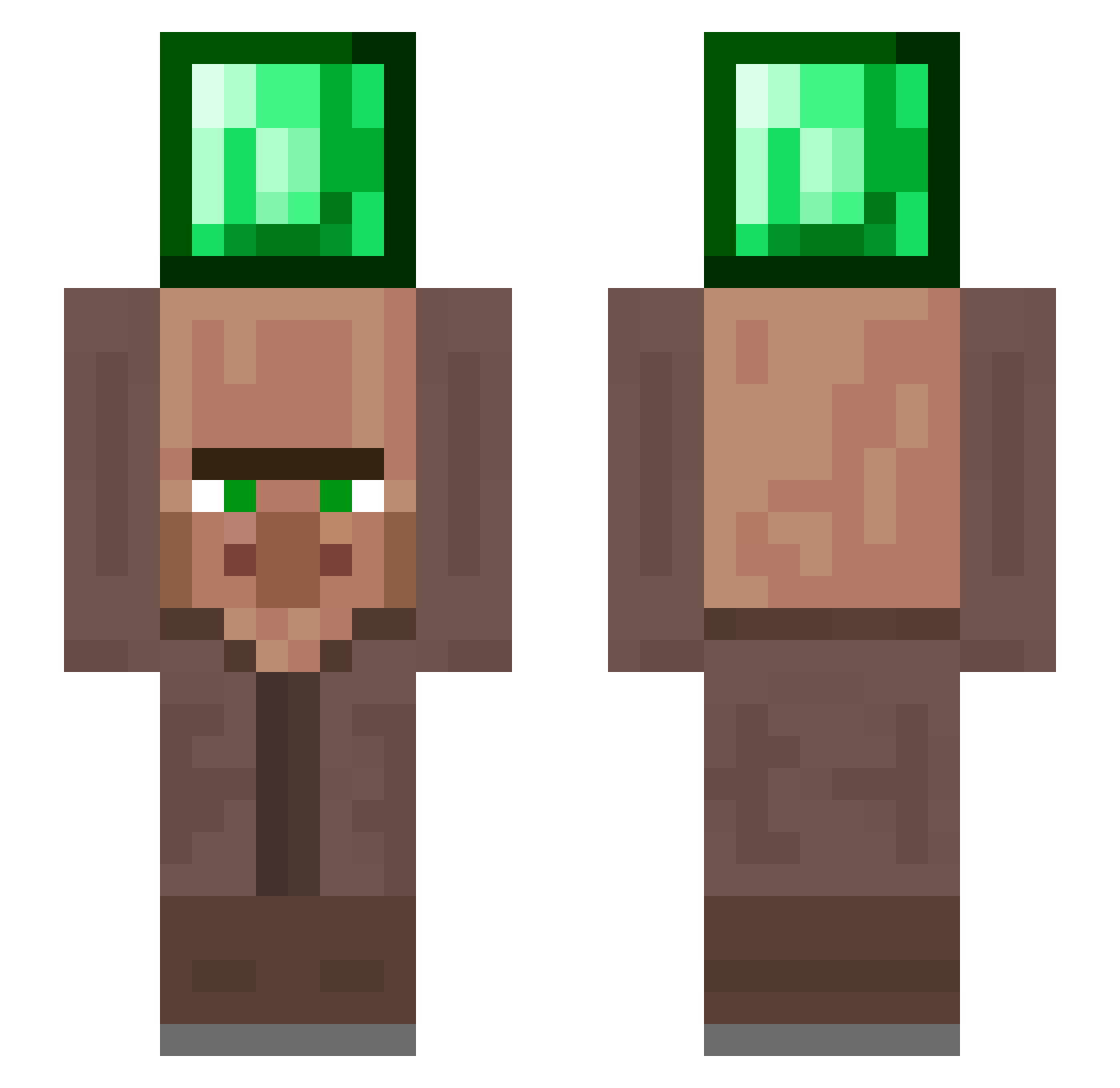 TK_DBZ7 Minecraft skin, front and back view