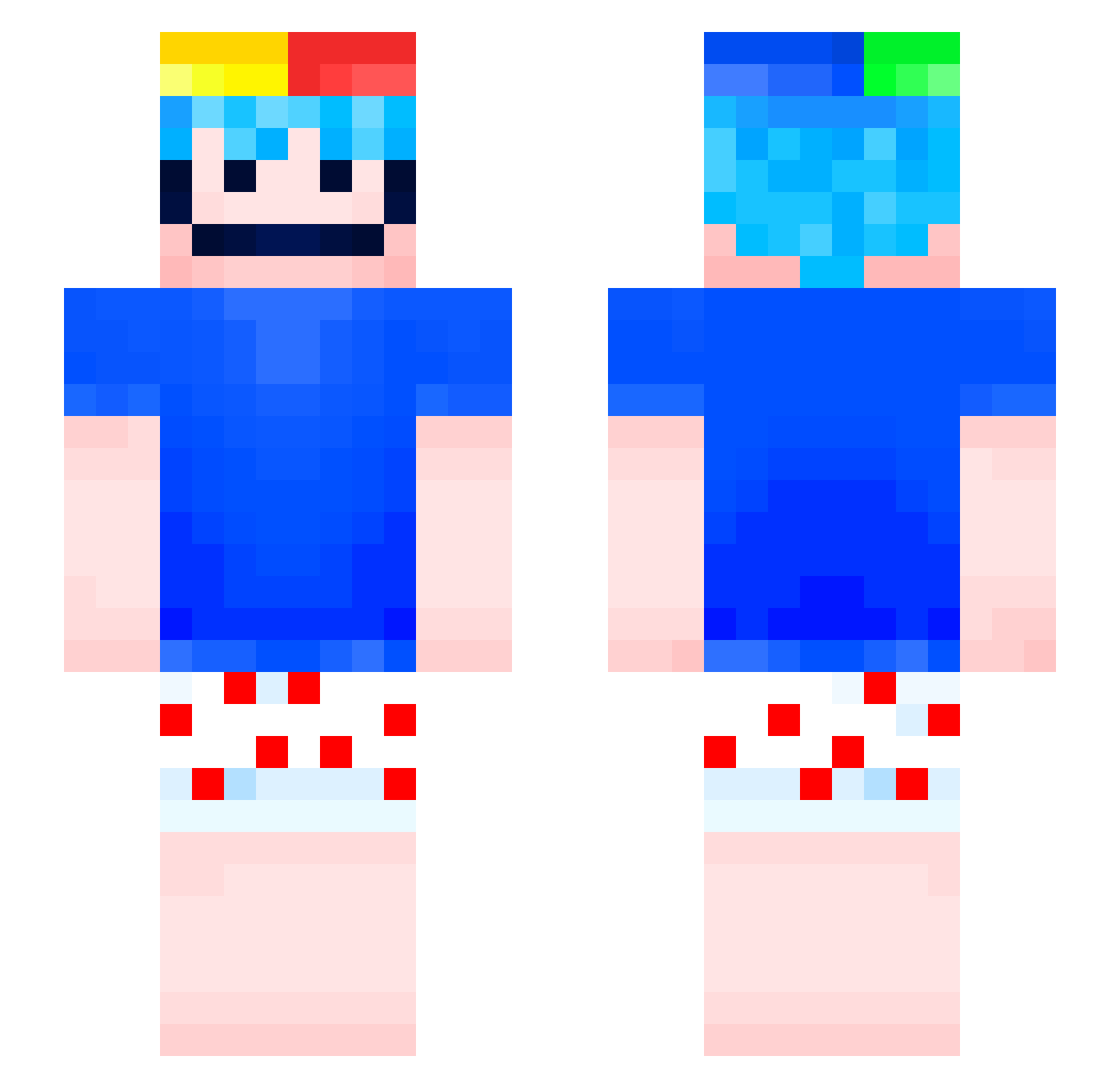 FlexMinecraft Minecraft skin, front and back view