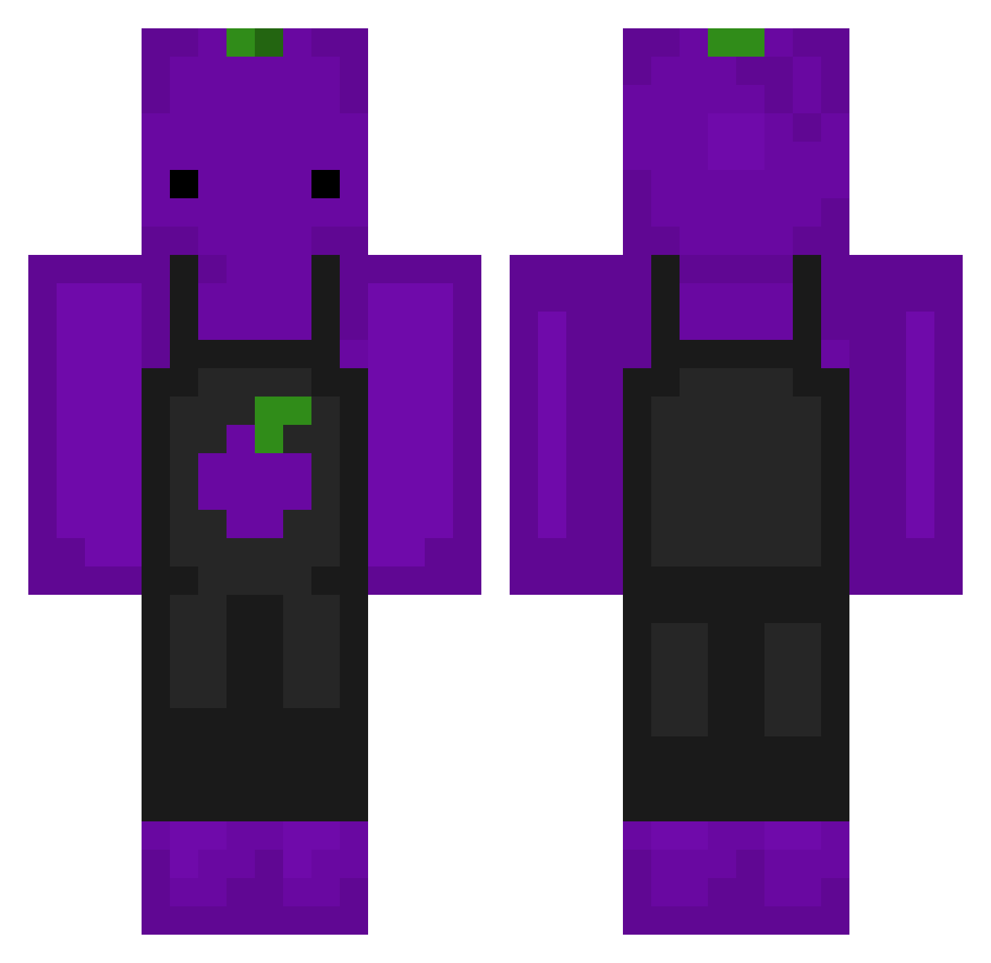 KTREE05 Minecraft skin, front and back view