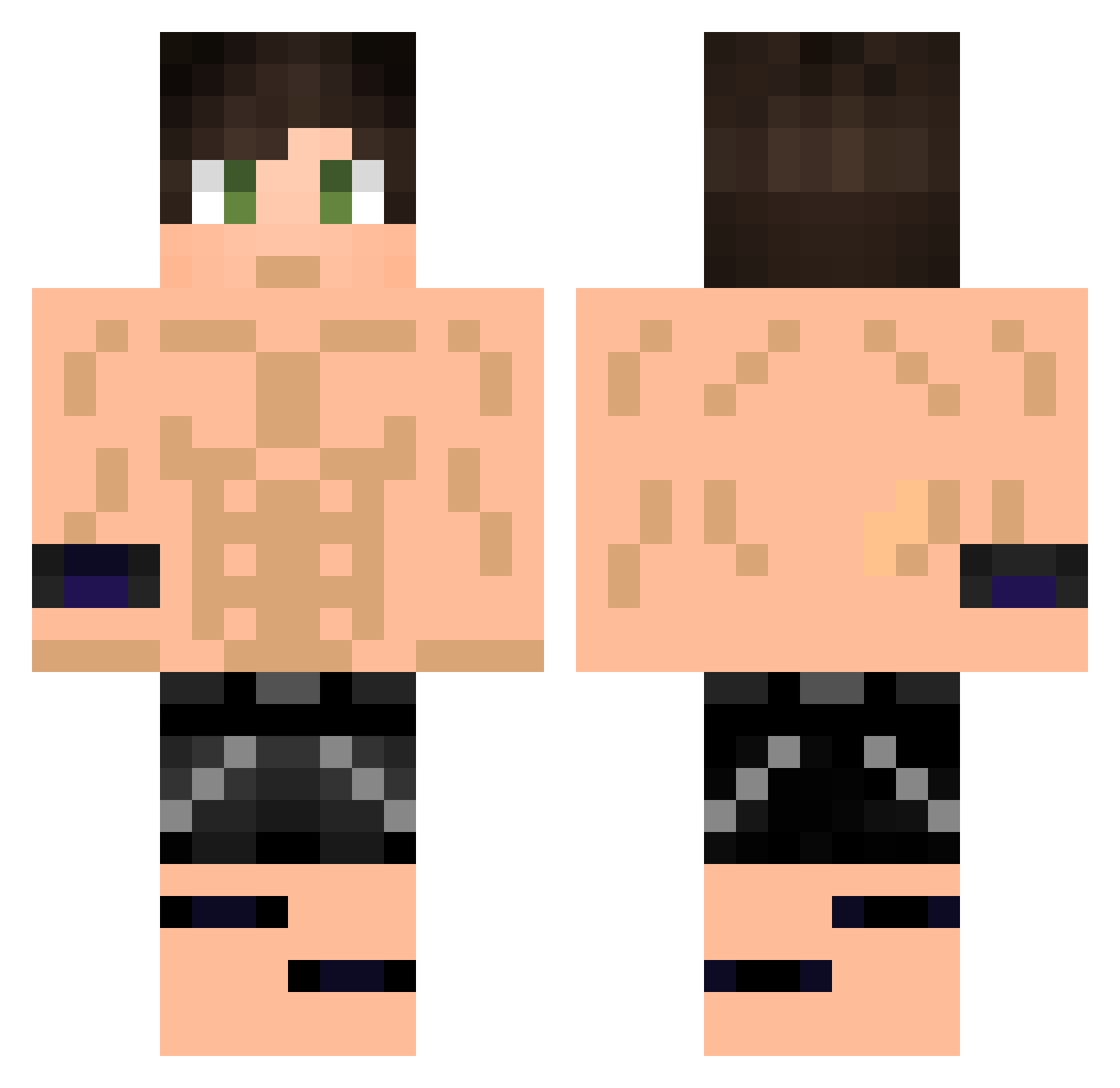 Collyria Minecraft skin, front and back view