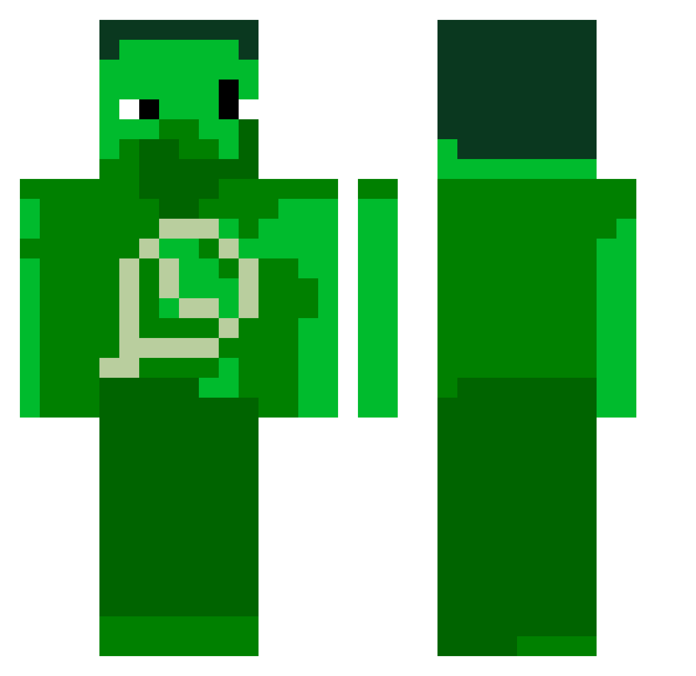 Dragon8772 Minecraft skin, front and back view