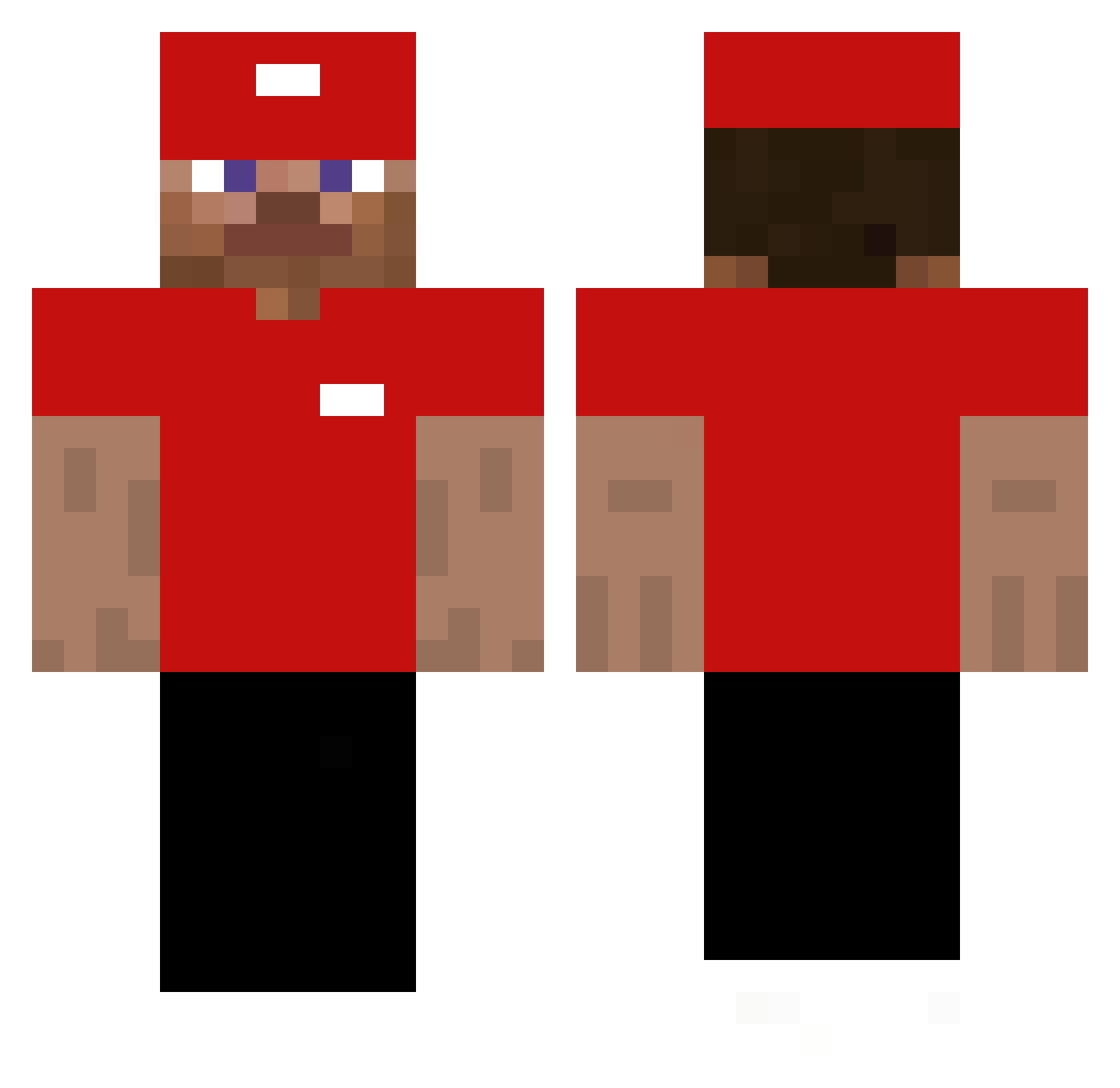 iBriixx Minecraft skin, front and back view