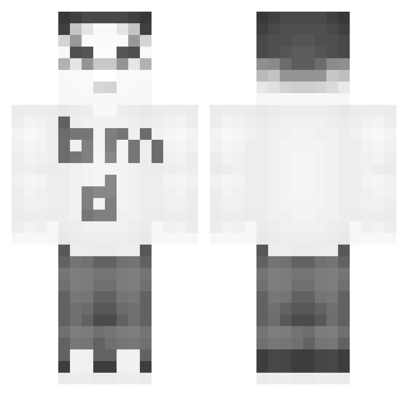 BoltEz Minecraft skin, front and back view