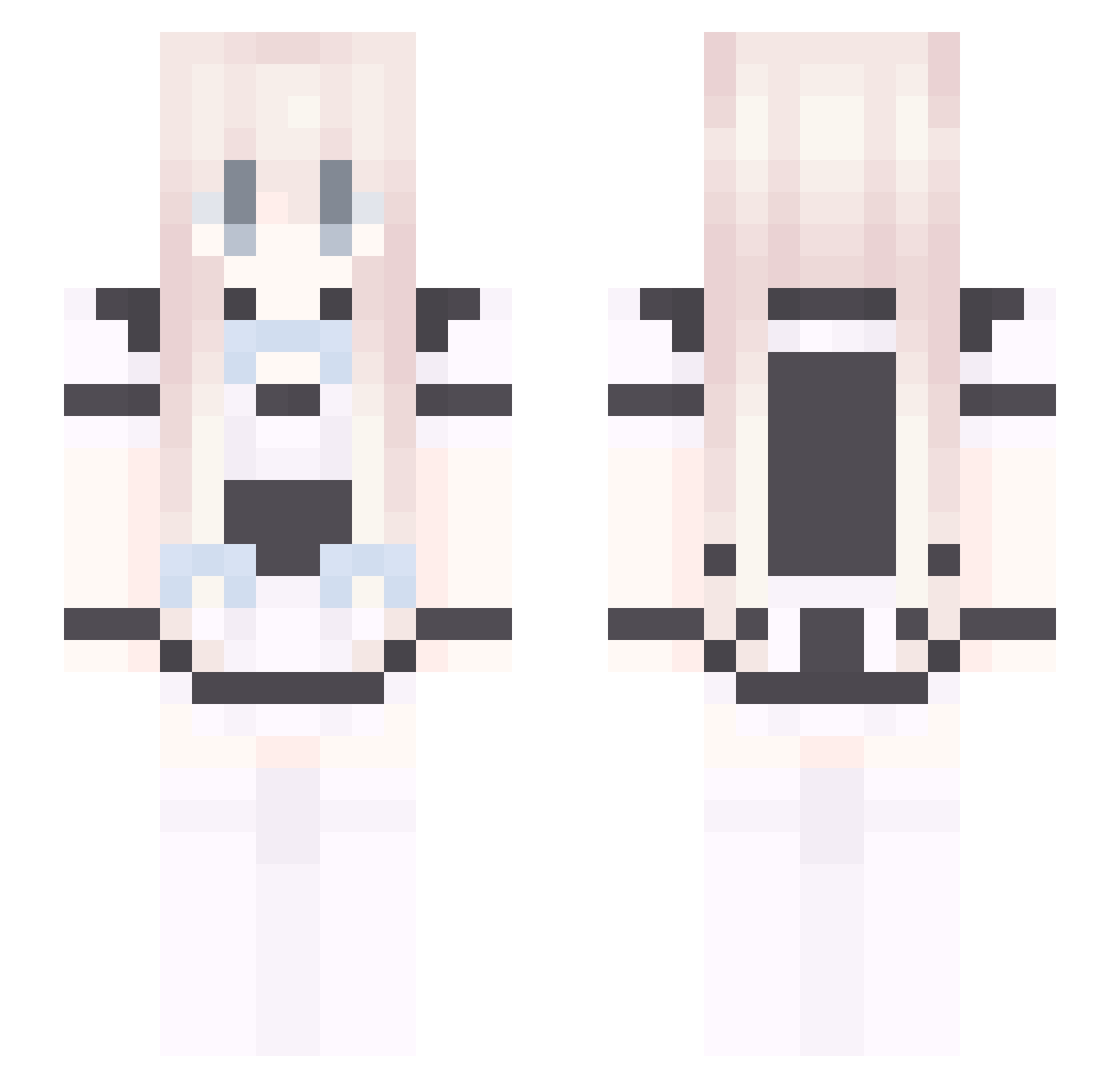 Tyty_myself Minecraft skin, front and back view
