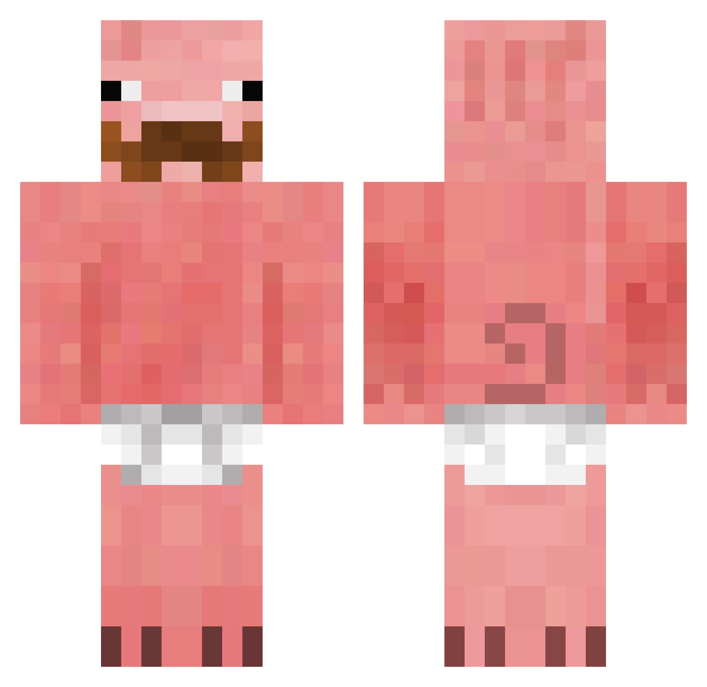 SquisyChikun Minecraft skin, front and back view