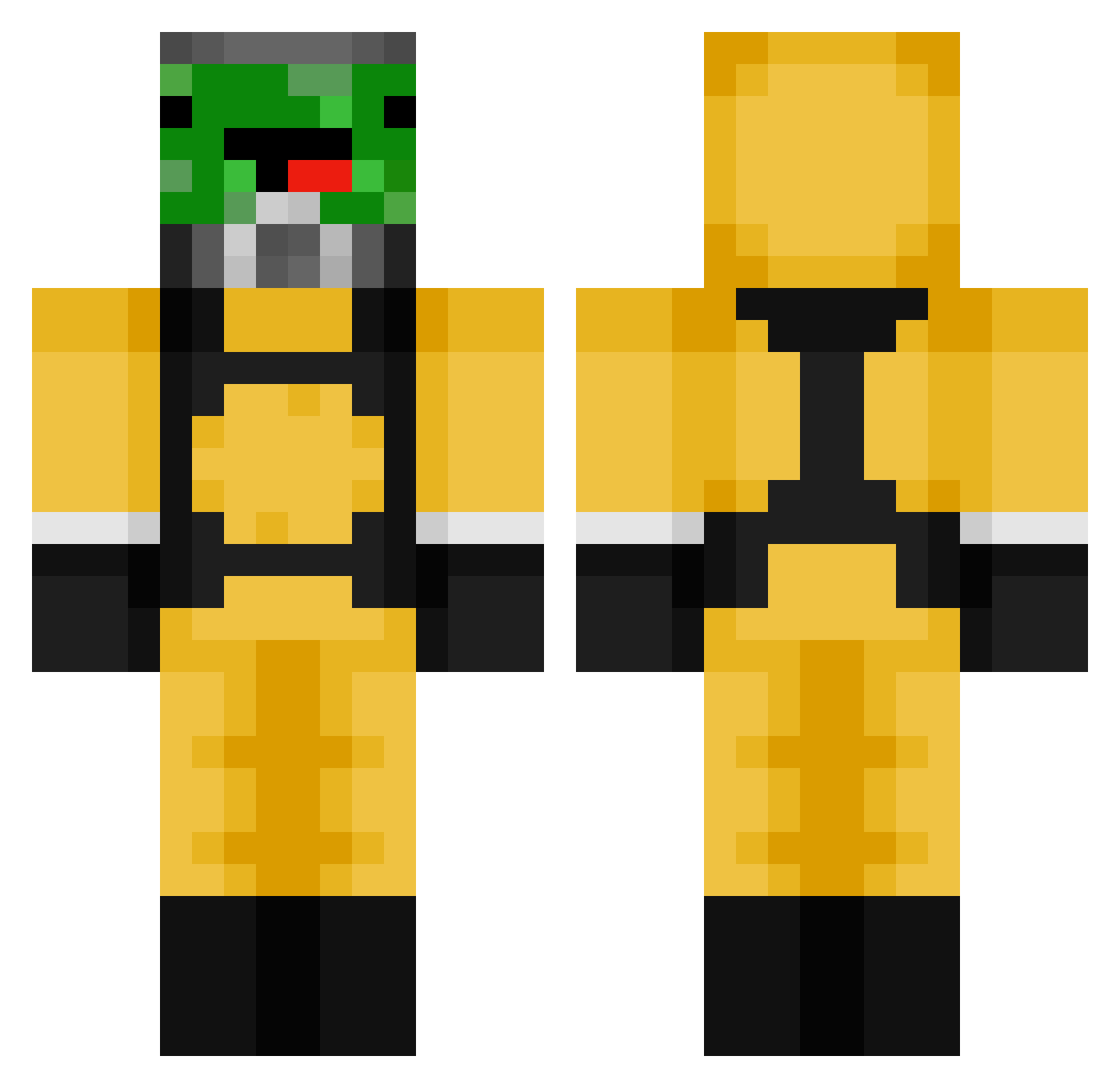 NoZa84 Minecraft skin, front and back view