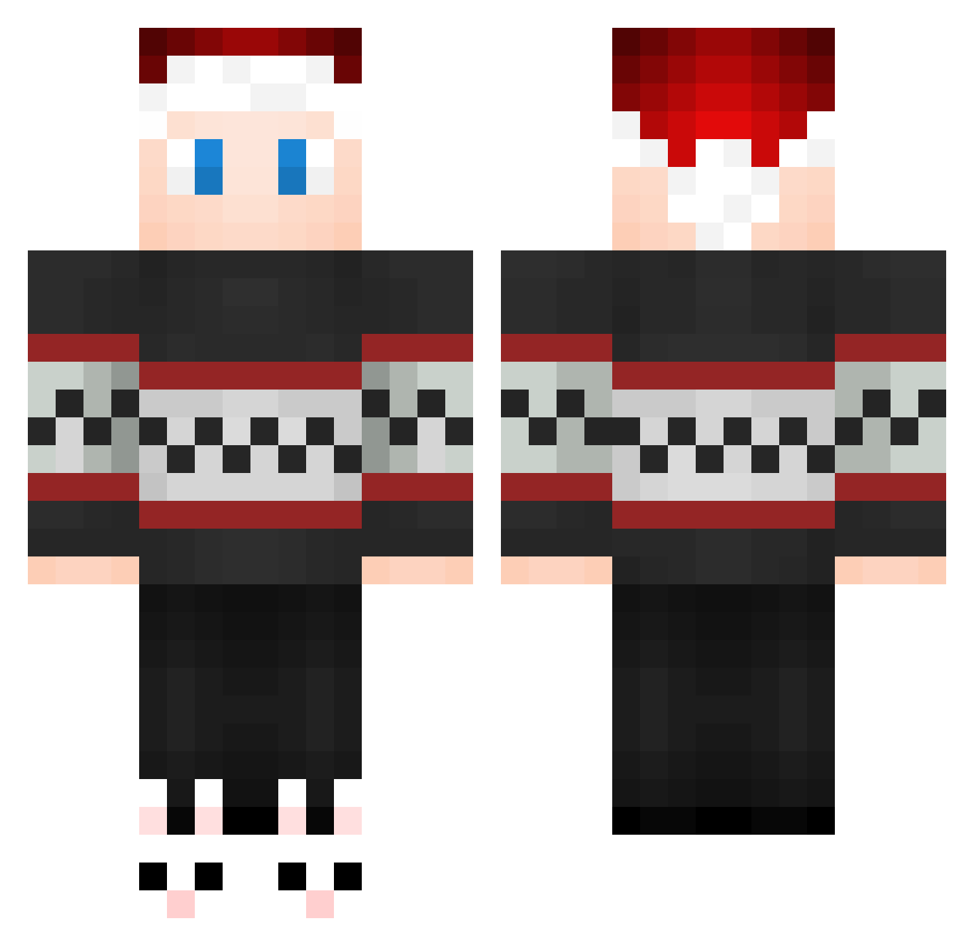 Mosnie Minecraft skin, front and back view