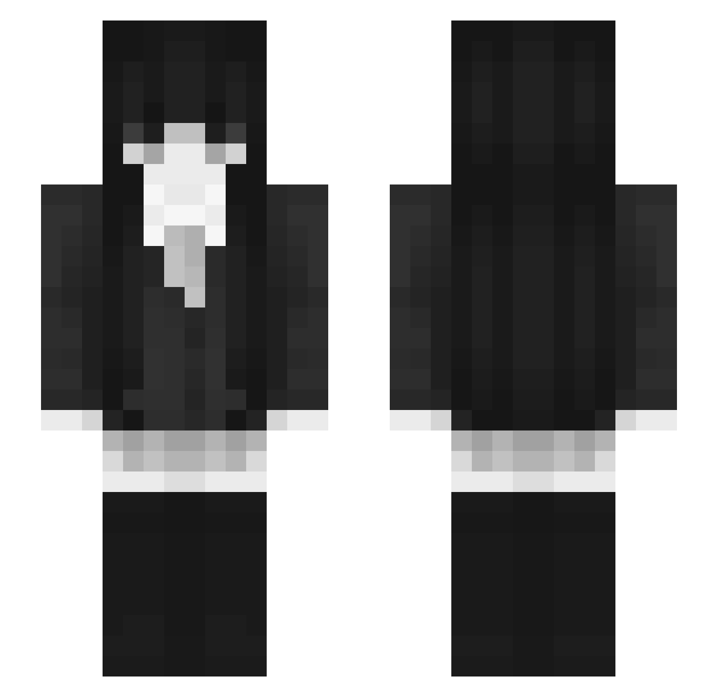 Trytooclean Minecraft skin, front and back view
