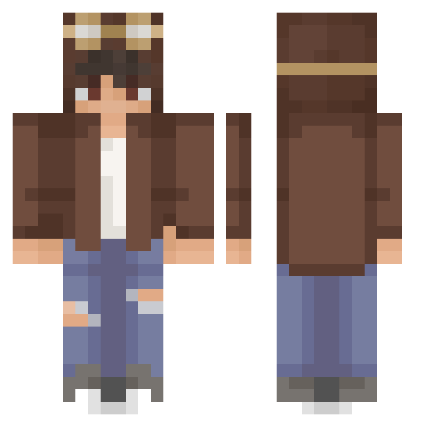 Rrrickyrat Minecraft skin, front and back view