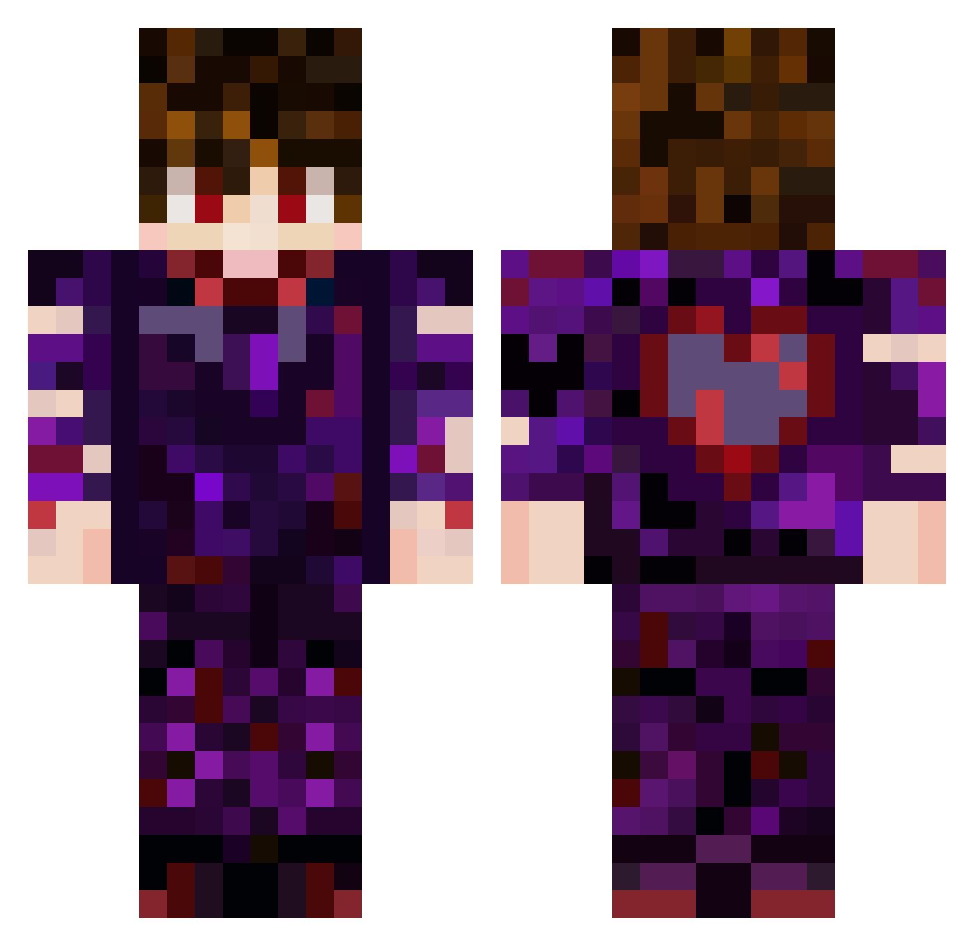 JdogTilley Minecraft skin, front and back view
