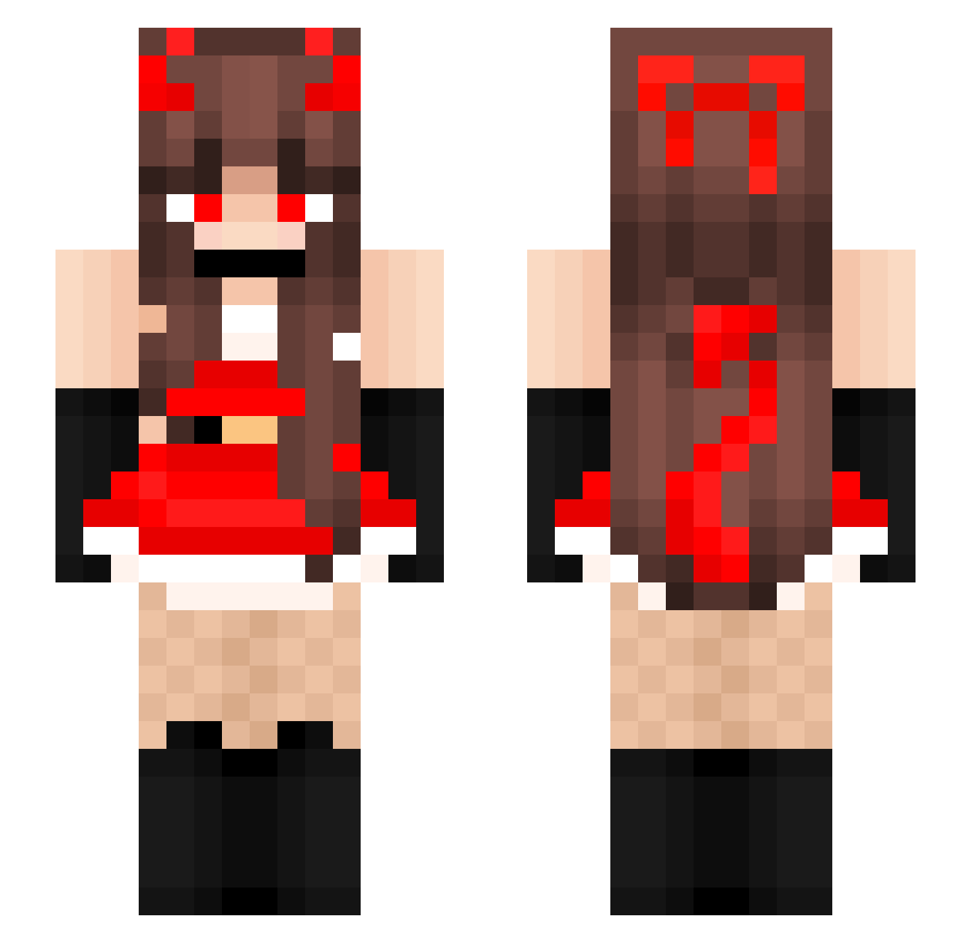 PluralInserted Minecraft skin, front and back view