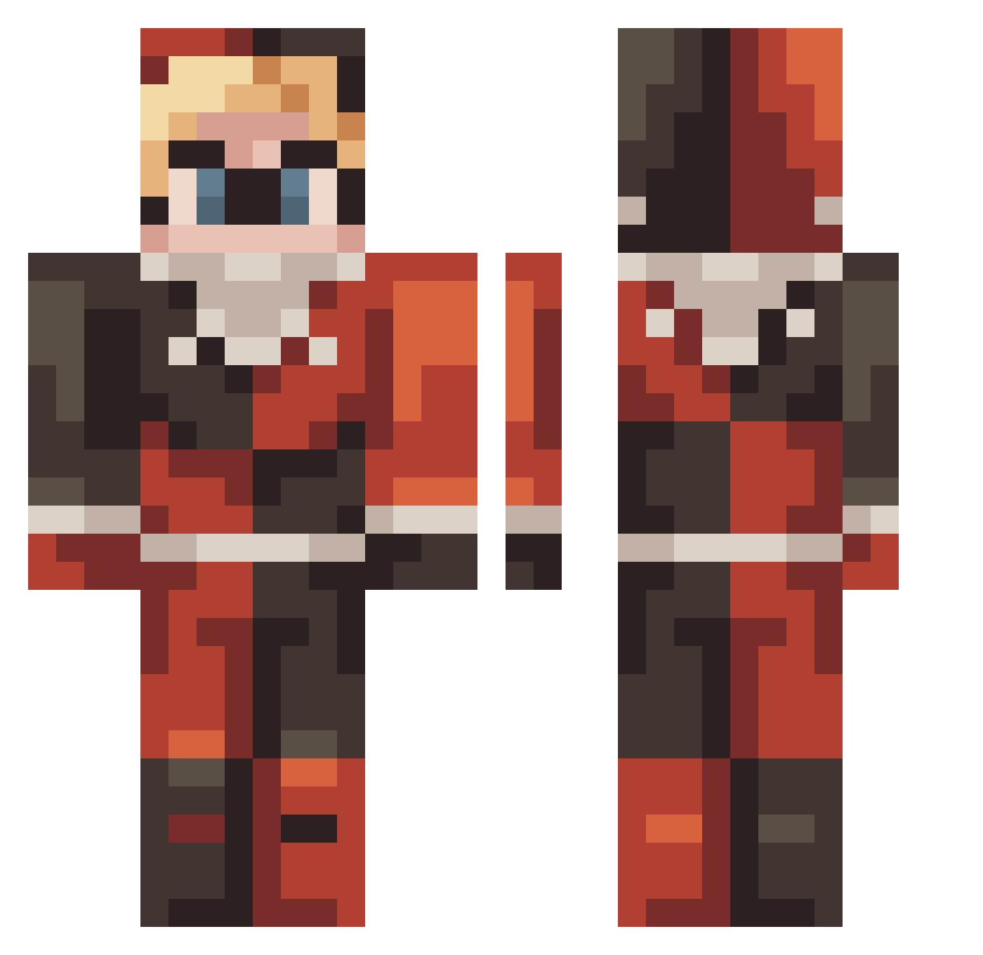 gibsonpancake Minecraft skin, front and back view