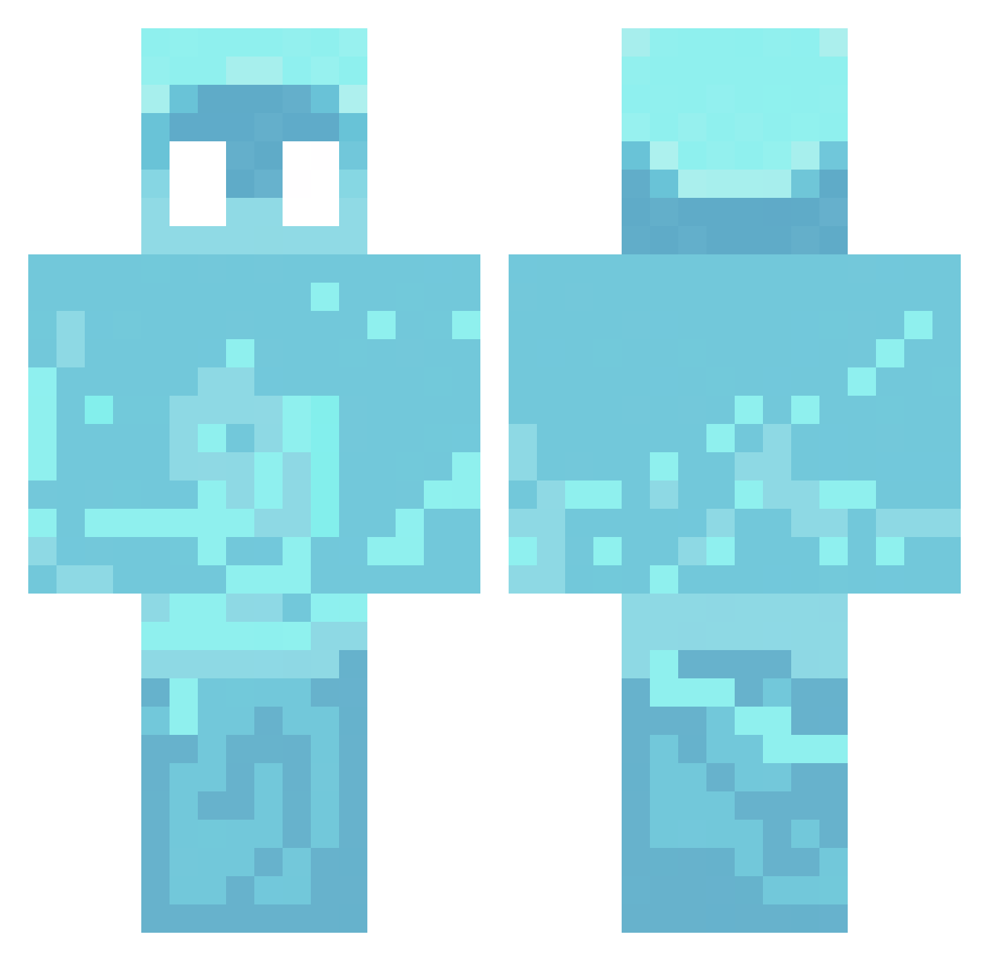 Cand1eC4ne Minecraft skin, front and back view