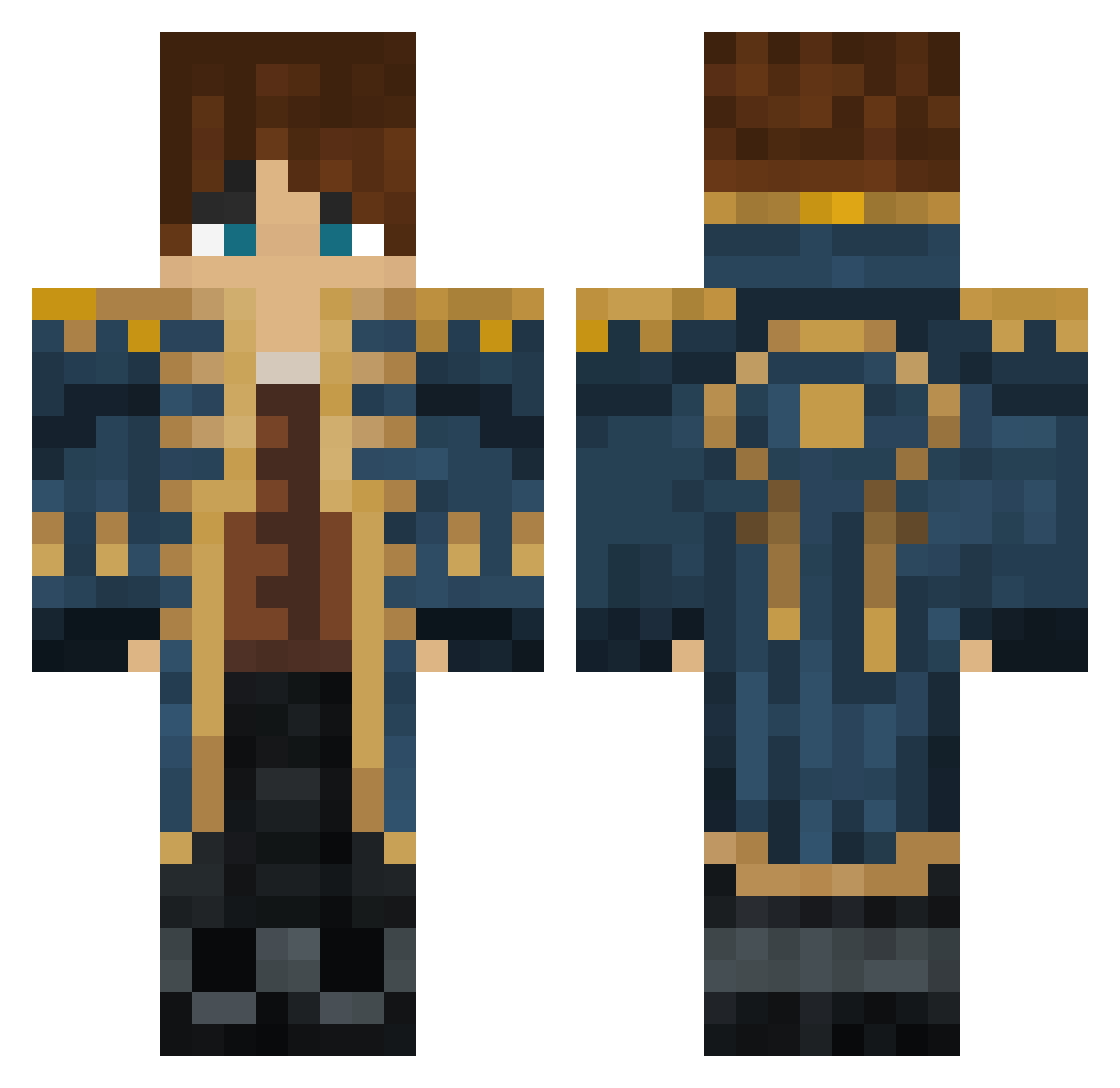 killerboy121 Minecraft skin, front and back view