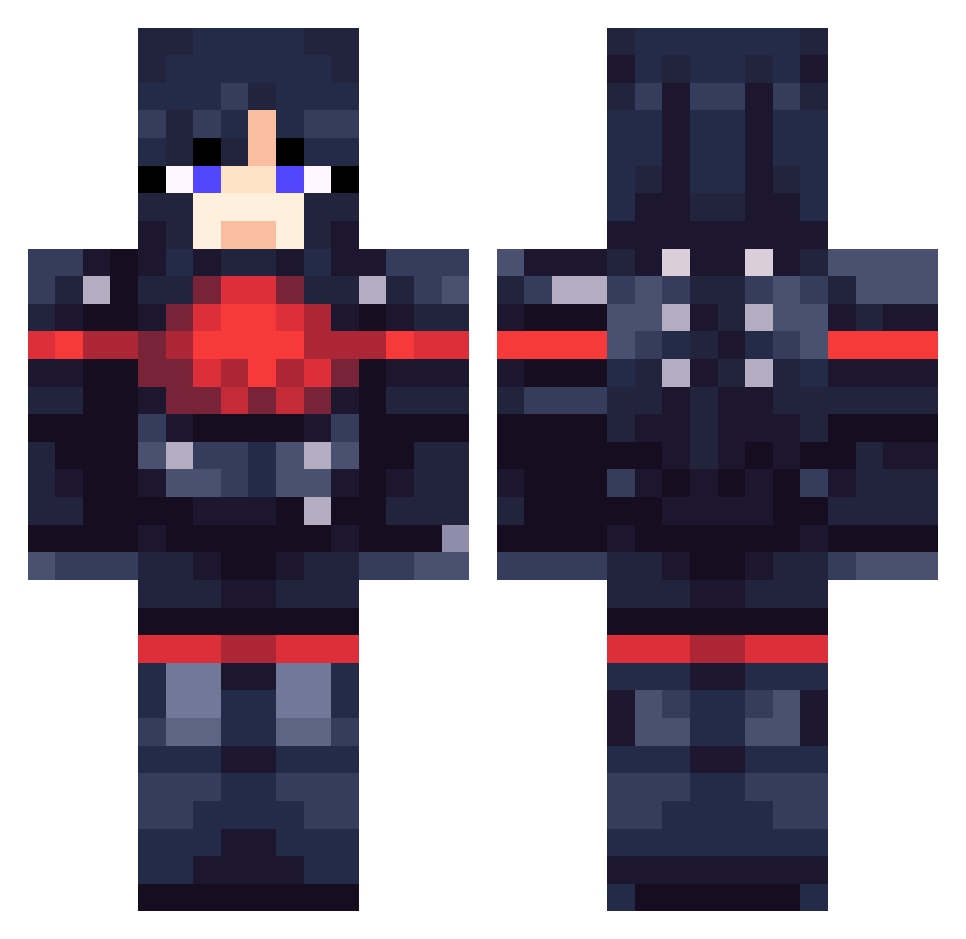 Portskydiver841 Minecraft skin, front and back view