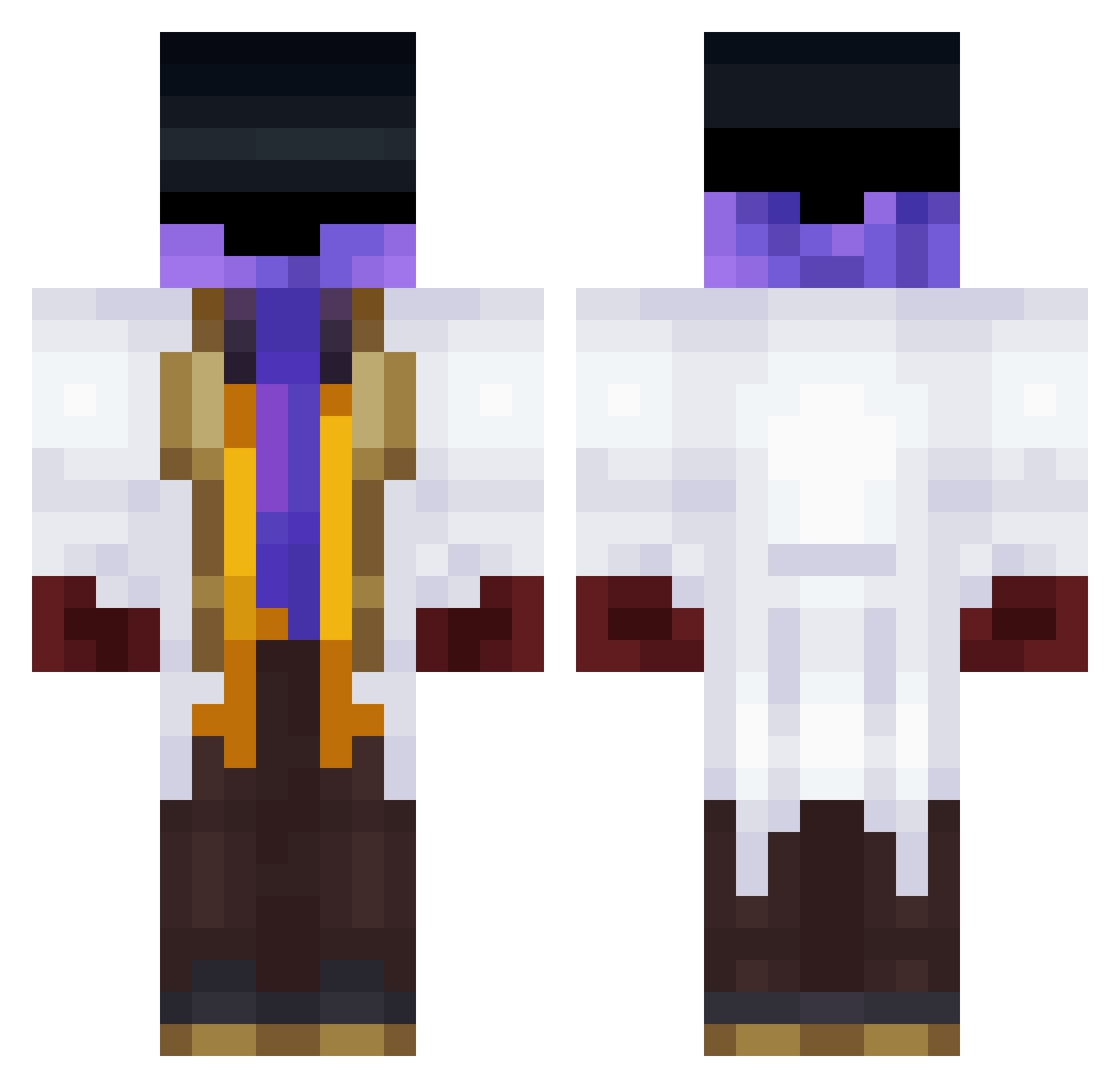 Junipurr_ Minecraft skin, front and back view
